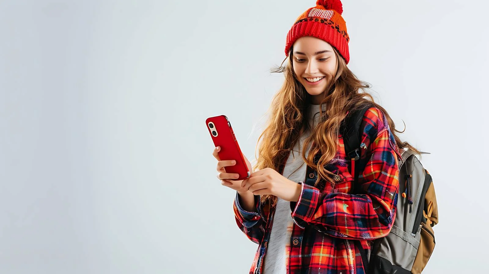 Happy Skater Checking Phone — free download from Dotvec