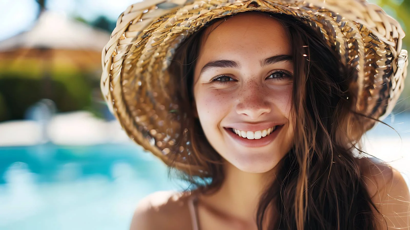 Happy Woman by Poolside — free download from Dotvec