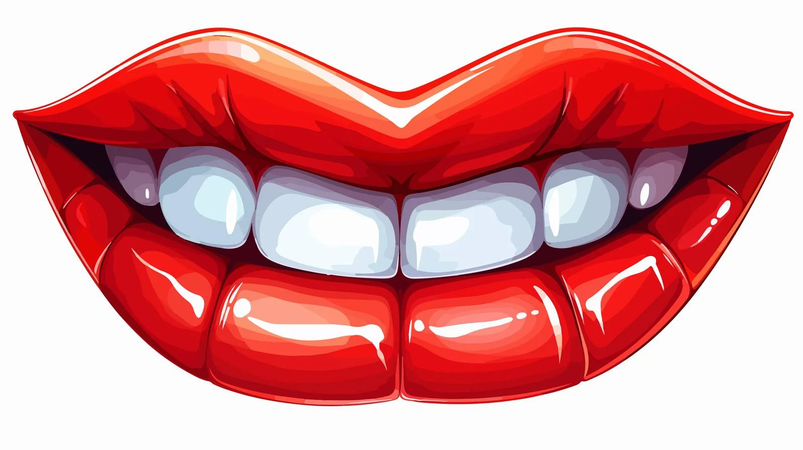 Playful Vampire Lips Cartoon Vector Illustration — free download from Dotvec