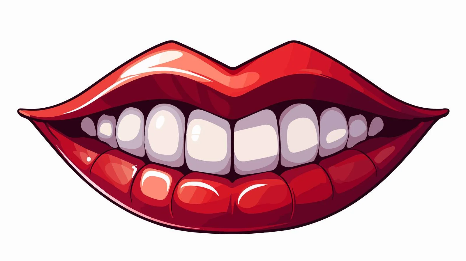 Playful Vampire Lips Vector Illustration — free download from Dotvec