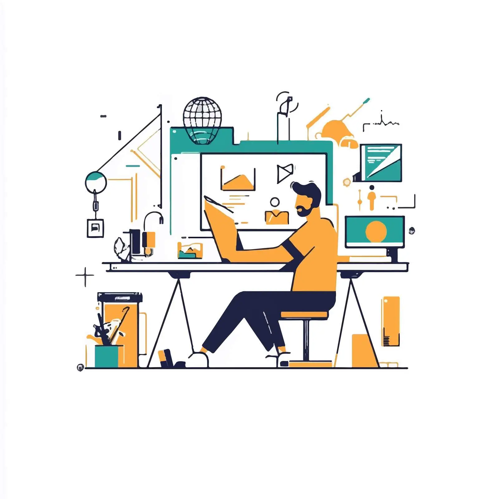 Social Media Marketing and Digital Strategy Concept – free email marketing image from Dotvec