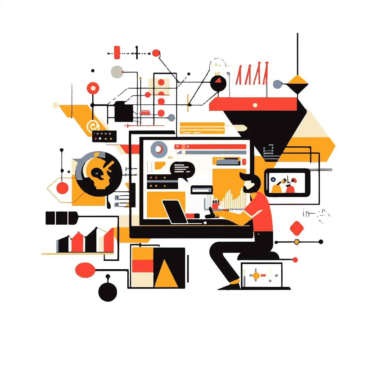 Social Media and Digital Marketing Concept — free download from Dotvec