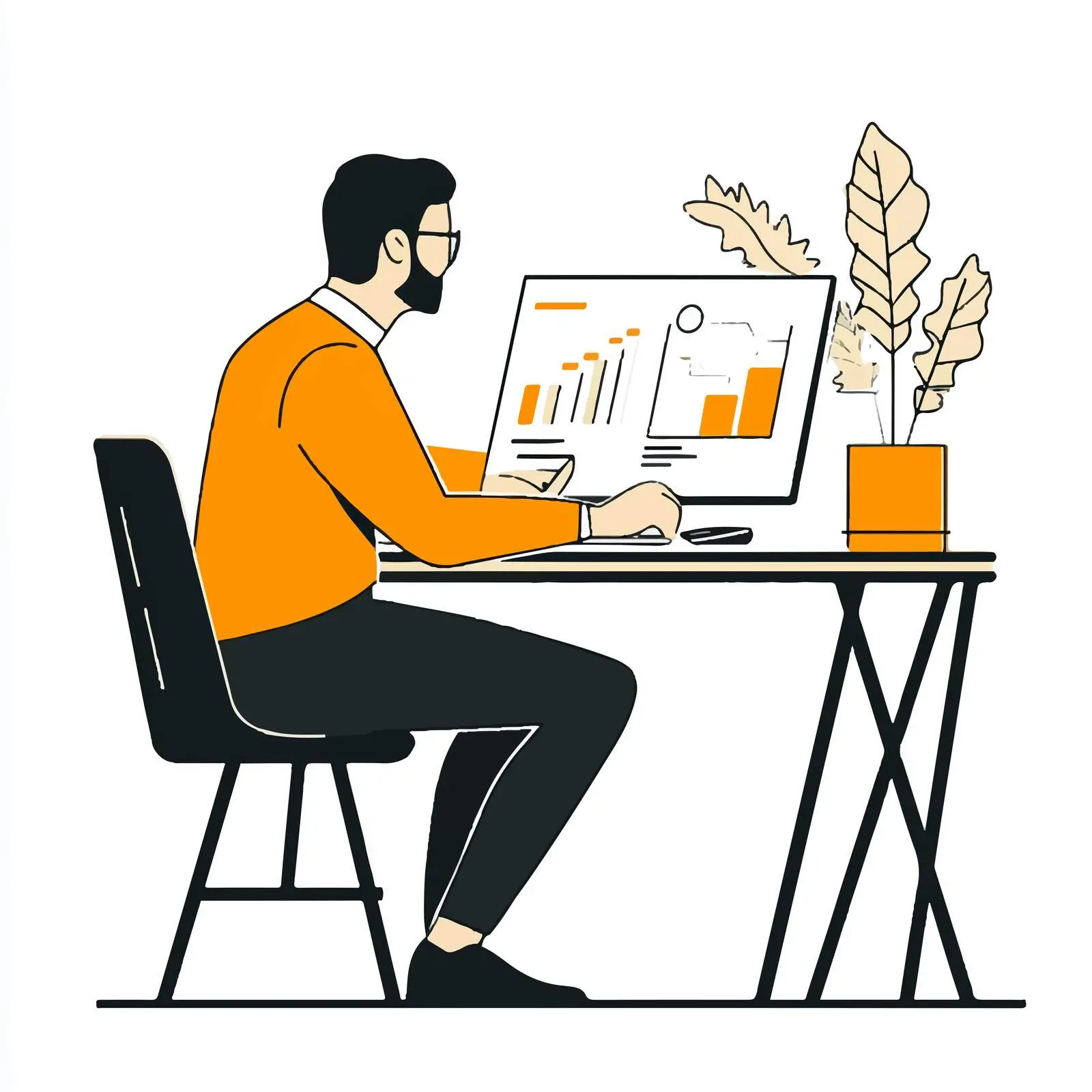 Social Media Marketing Concept Illustration – free market research image from Dotvec