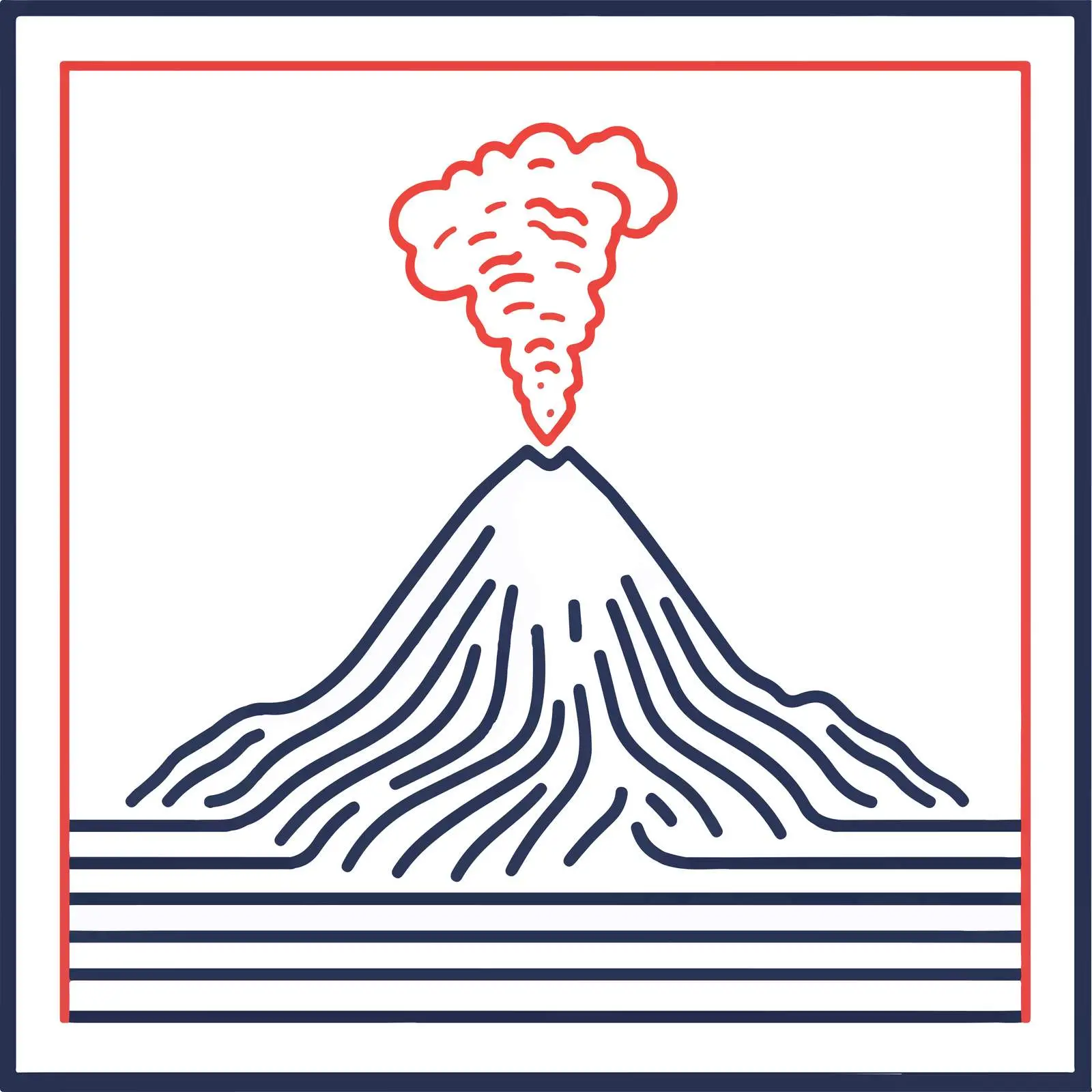 Flat Vector Volcano Eruption Icon Illustration — free download from Dotvec