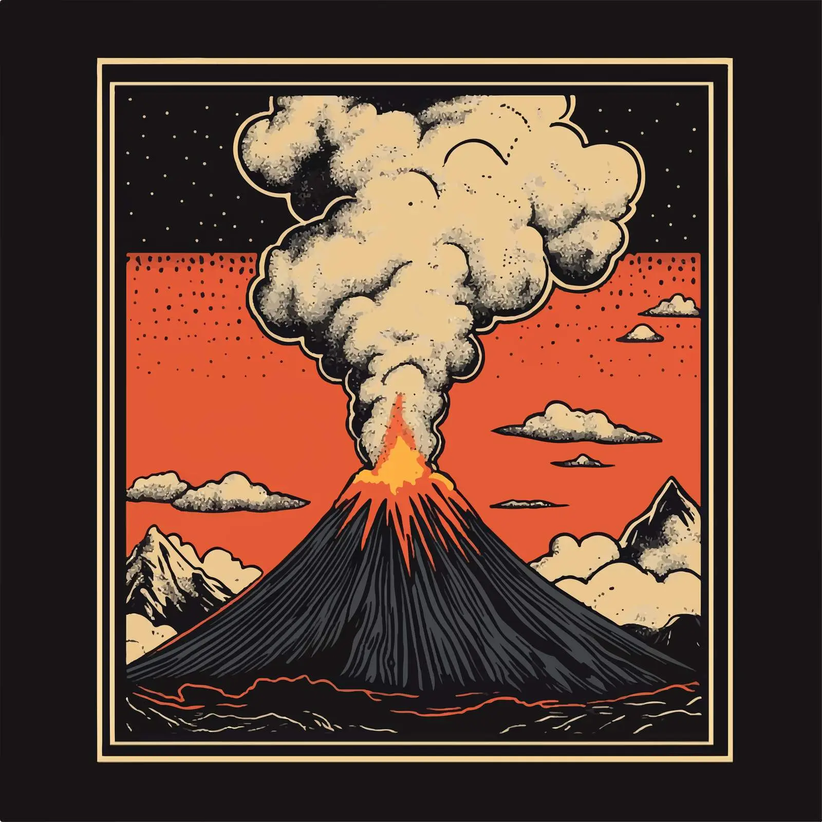 Volcano Eruption Icon Flat Vector Illustration — free download from Dotvec