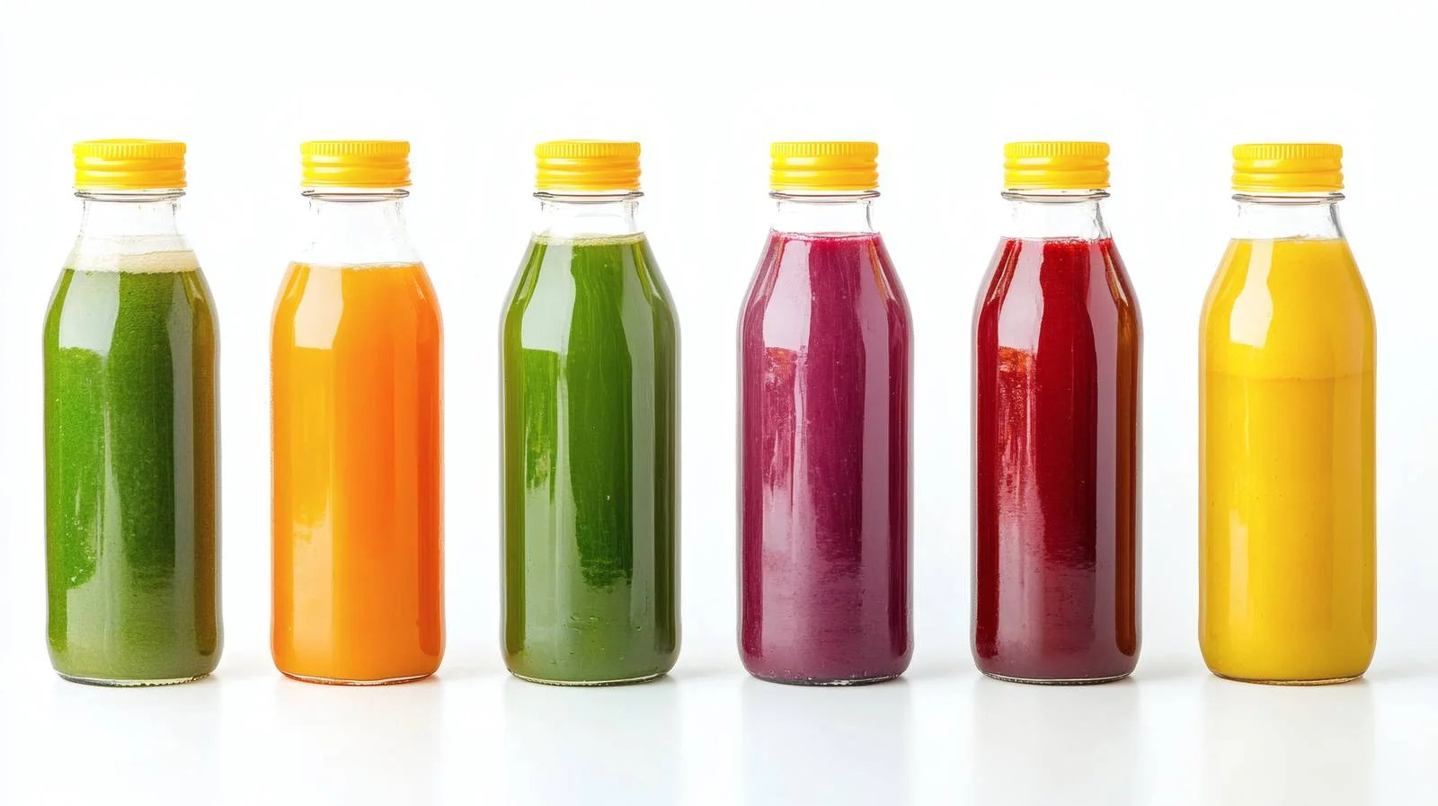 Assorted Bottled Smoothies on White Background — free download from Dotvec