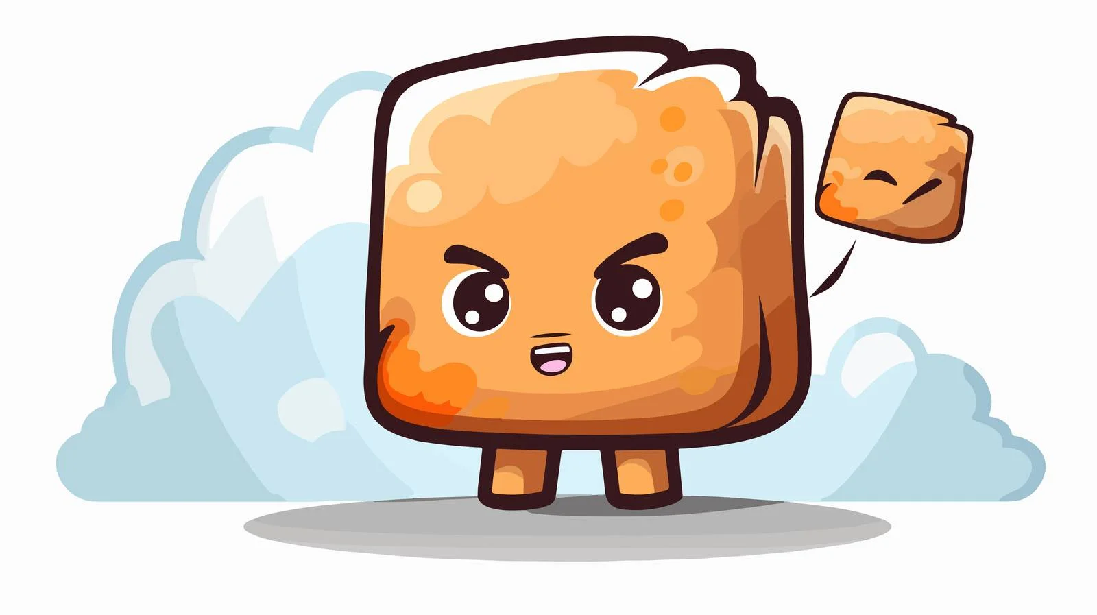 S'more Cartoon with Thought Bubble Print — free download from Dotvec