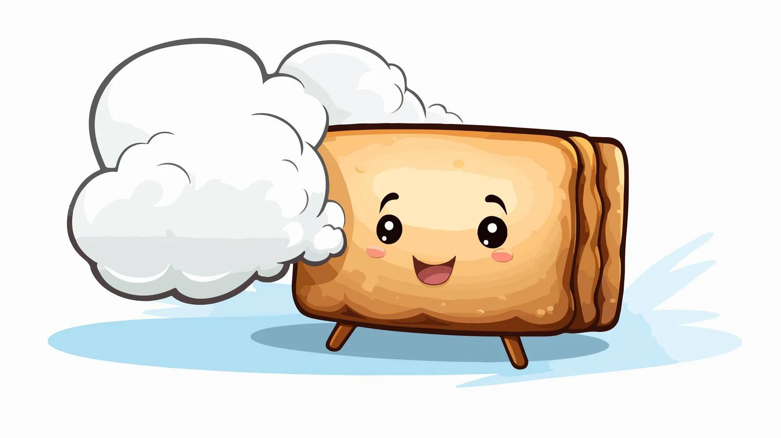 S'more Cartoon with Thought Bubble Print — free download from Dotvec