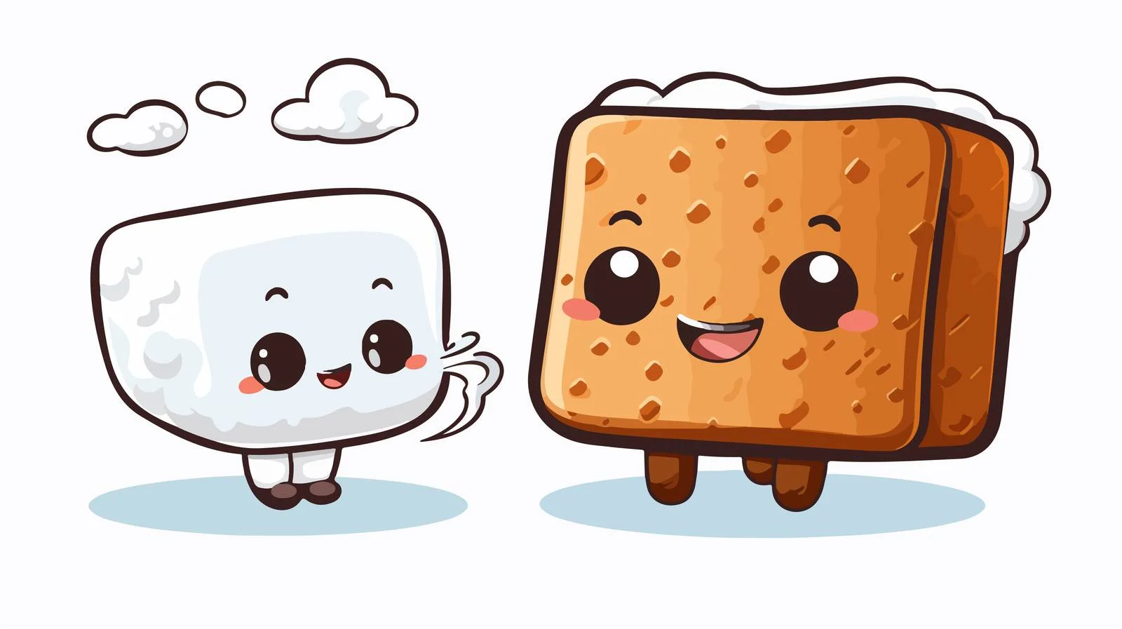 S'more Cartoon Thought Bubble Stick Print — free download from Dotvec
