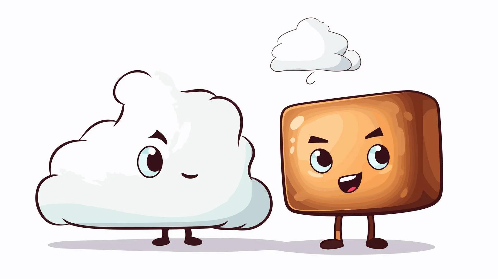 S'more Thought Bubble Cartoon — free download from Dotvec
