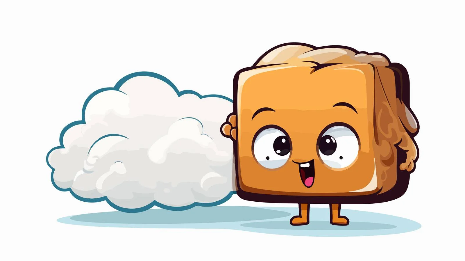 S'more Cartoon with Thought Bubble — free download from Dotvec