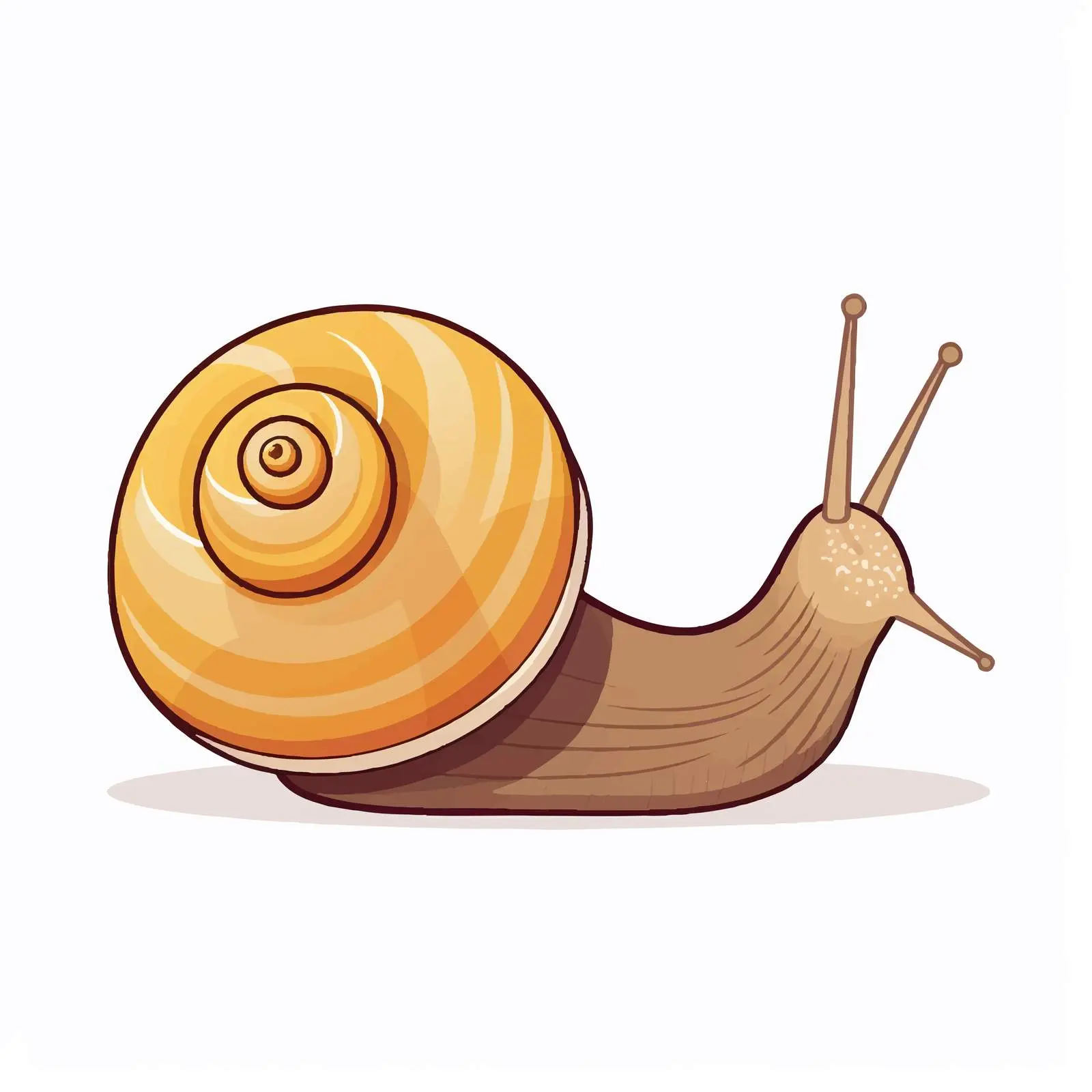Snail Line Vector Illustration on White Background — free download from Dotvec