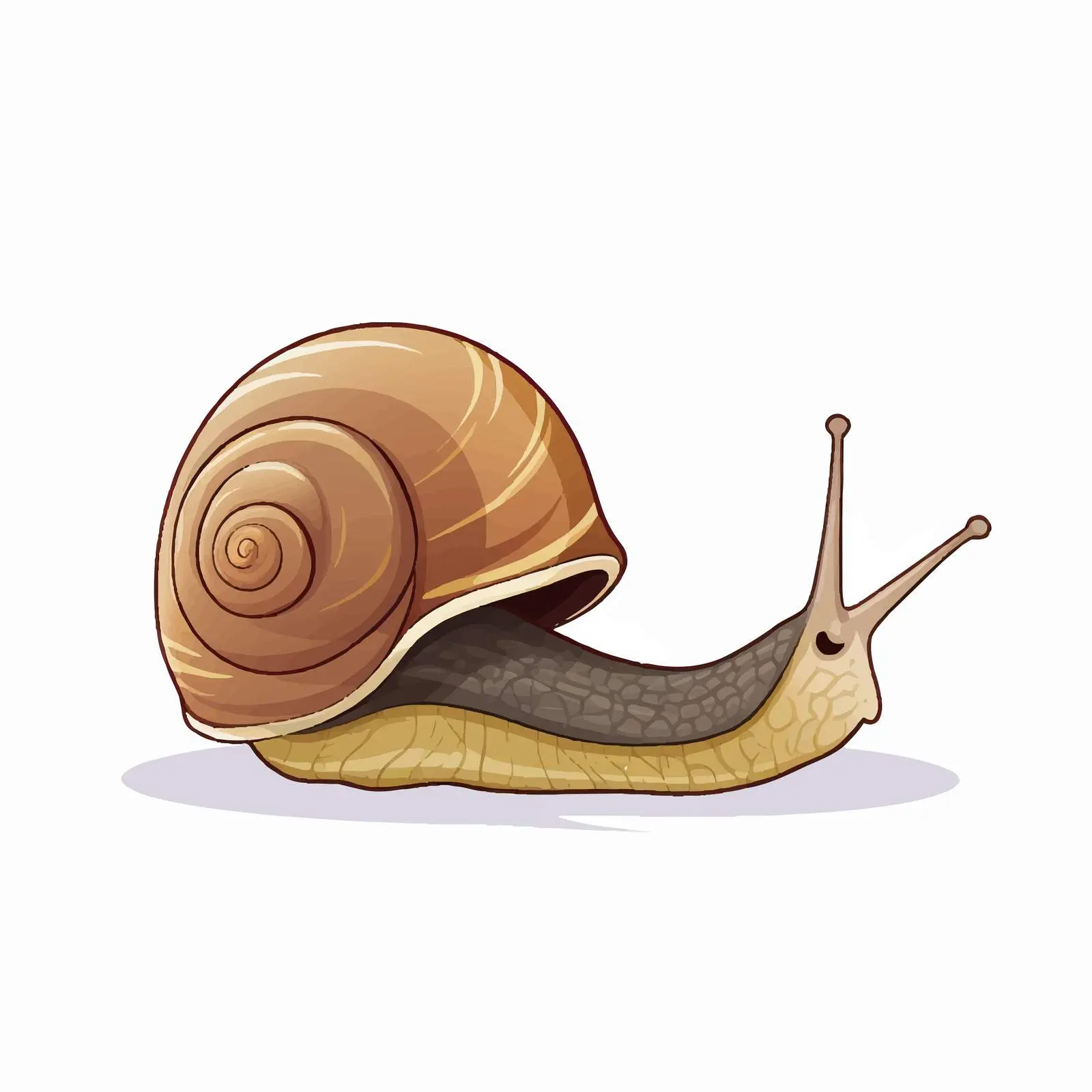 Snail Line Vector Illustration on White Background — free download from Dotvec
