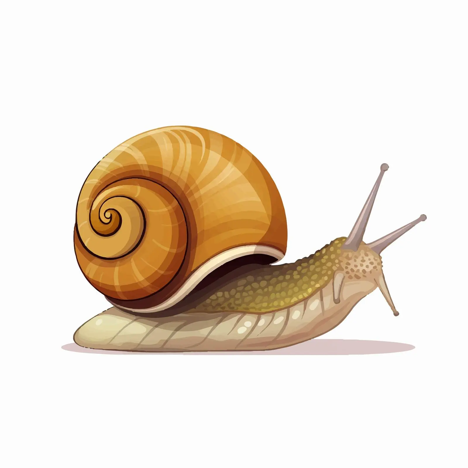 Top View Snail Vector Illustration on White Background — free download from Dotvec