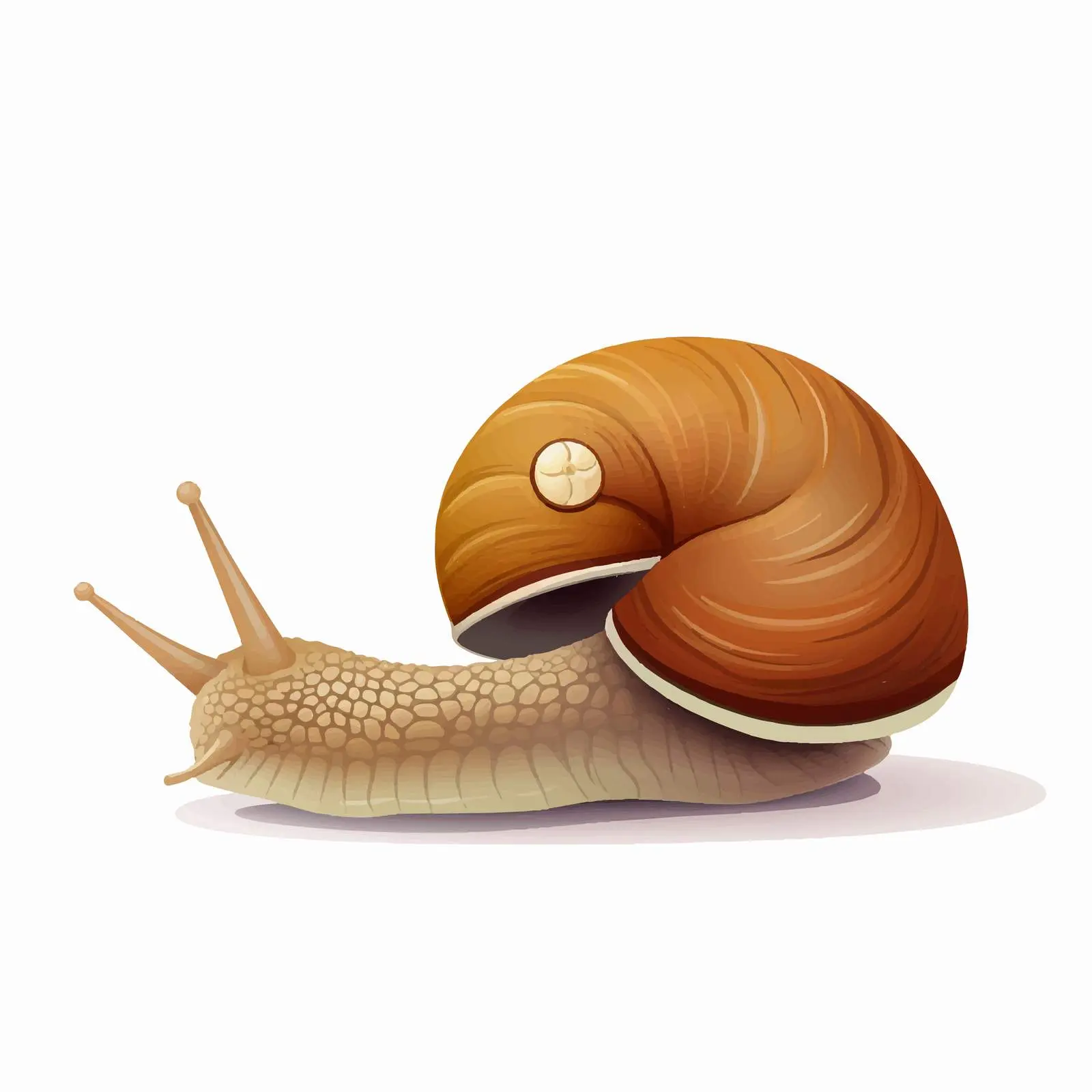Top View Snail Vector Illustration on White Background — free download from Dotvec