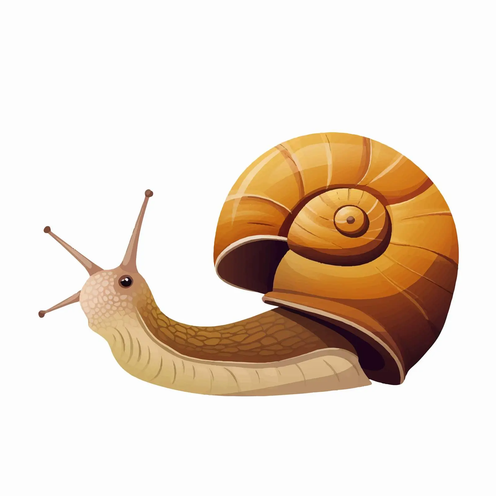 Top View Snail Vector Illustration on White Background — free download from Dotvec