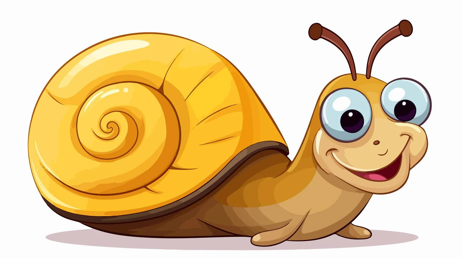 Whimsical Snail Cartoon Vector Illustration — free download from Dotvec