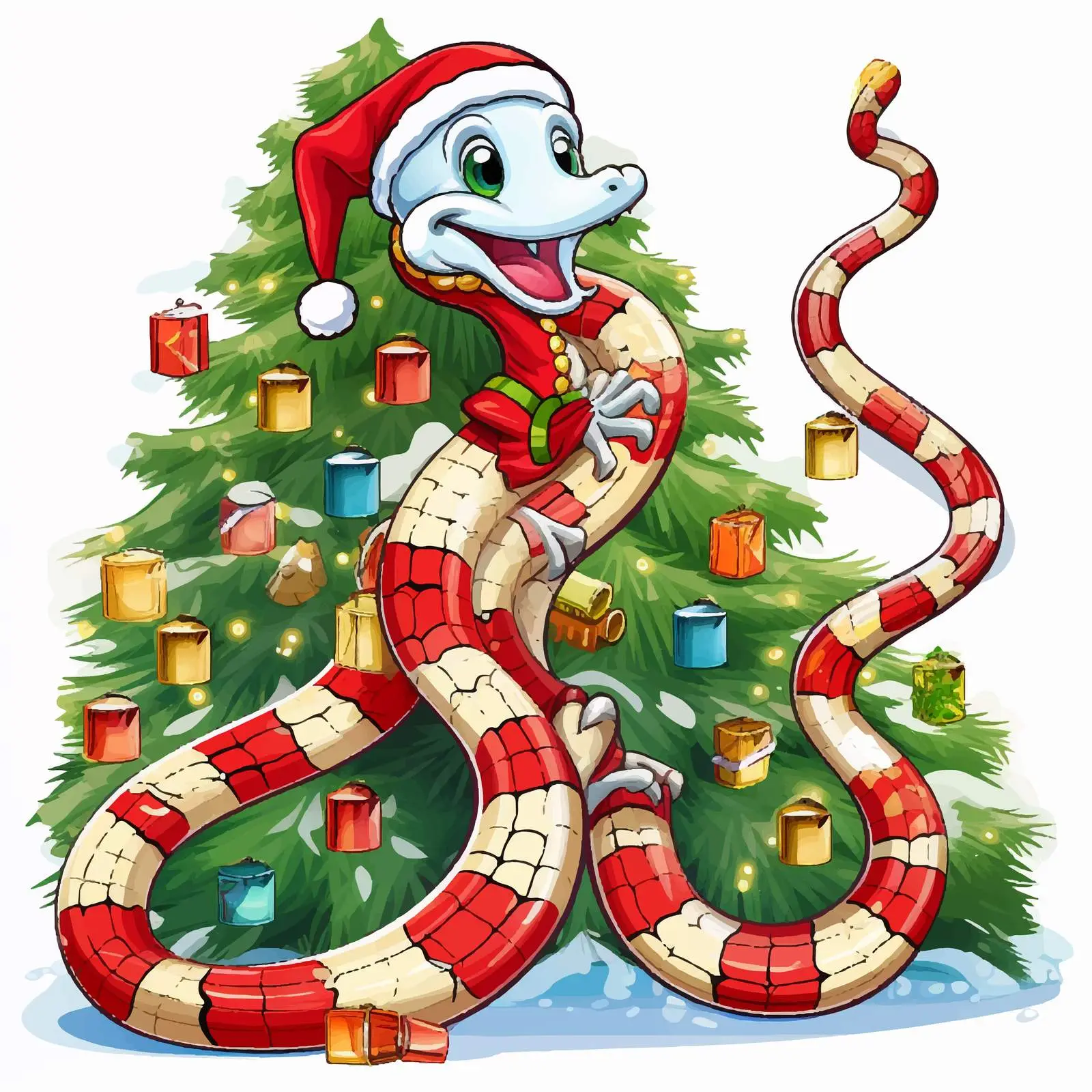 Christmas Themed Snakes and Ladders Game Template – free game layout image from Dotvec