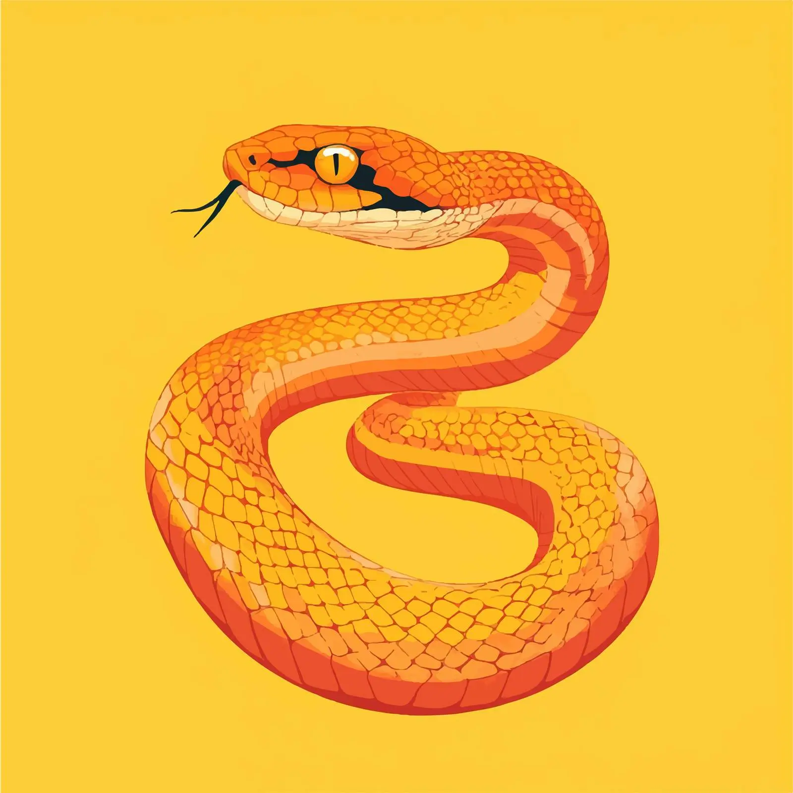 Flat Vector Snake Illustration for Reptile Lovers — free download from Dotvec