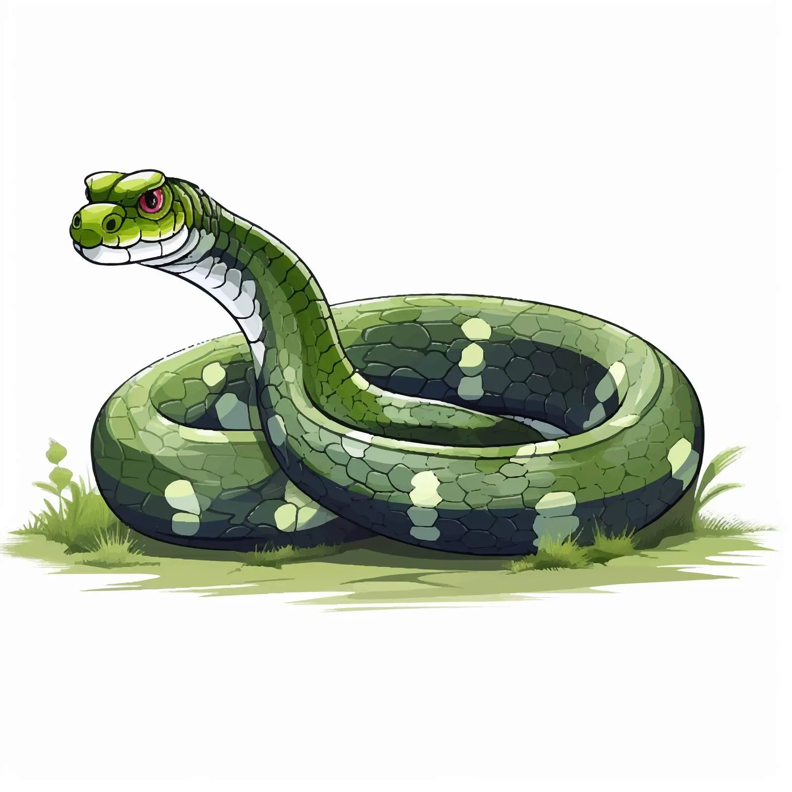 Snake Cartoon Sketch Vector Illustration — free download from Dotvec