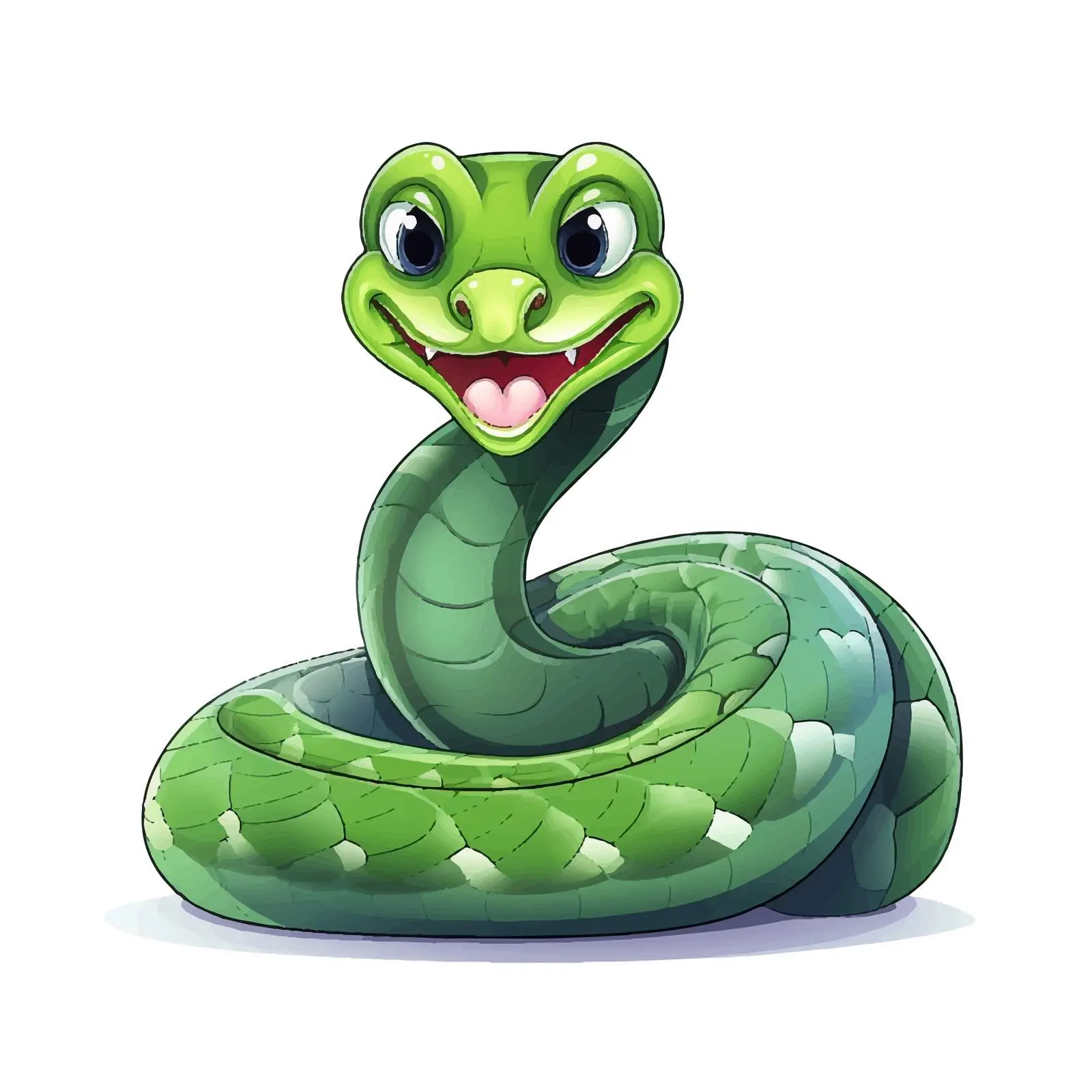 Cute Snake Cartoon Vector Illustration — free download from Dotvec