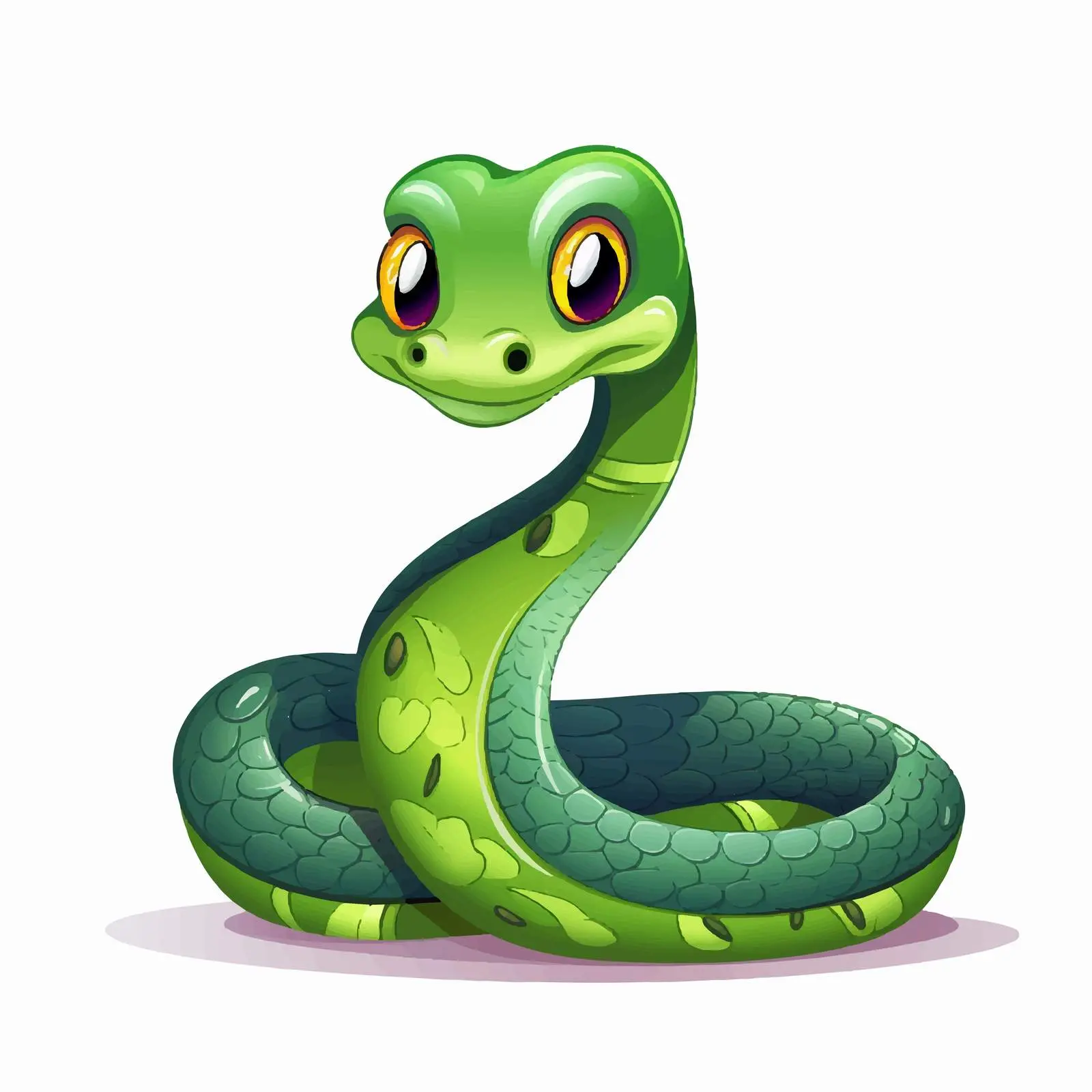 Funny Snake Cartoon Vector Illustration — free download from Dotvec