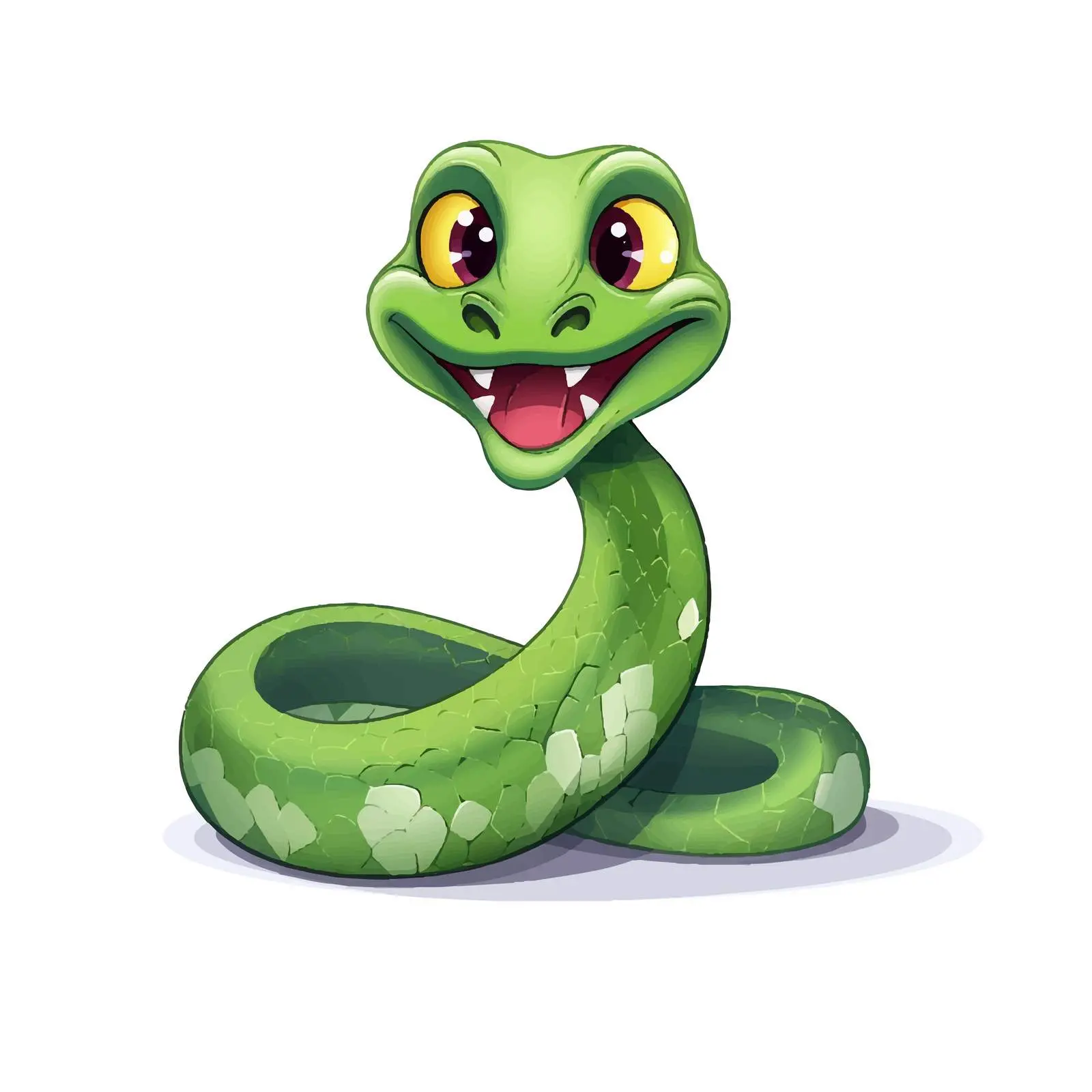 Playful Snake Cartoon Vector Illustration — free download from Dotvec