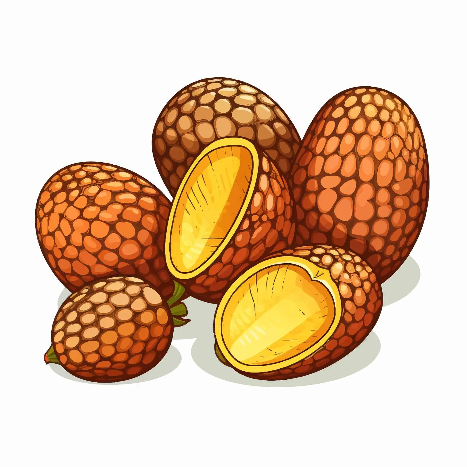 Vector Illustration of Snake Fruit on White Background — free download from Dotvec