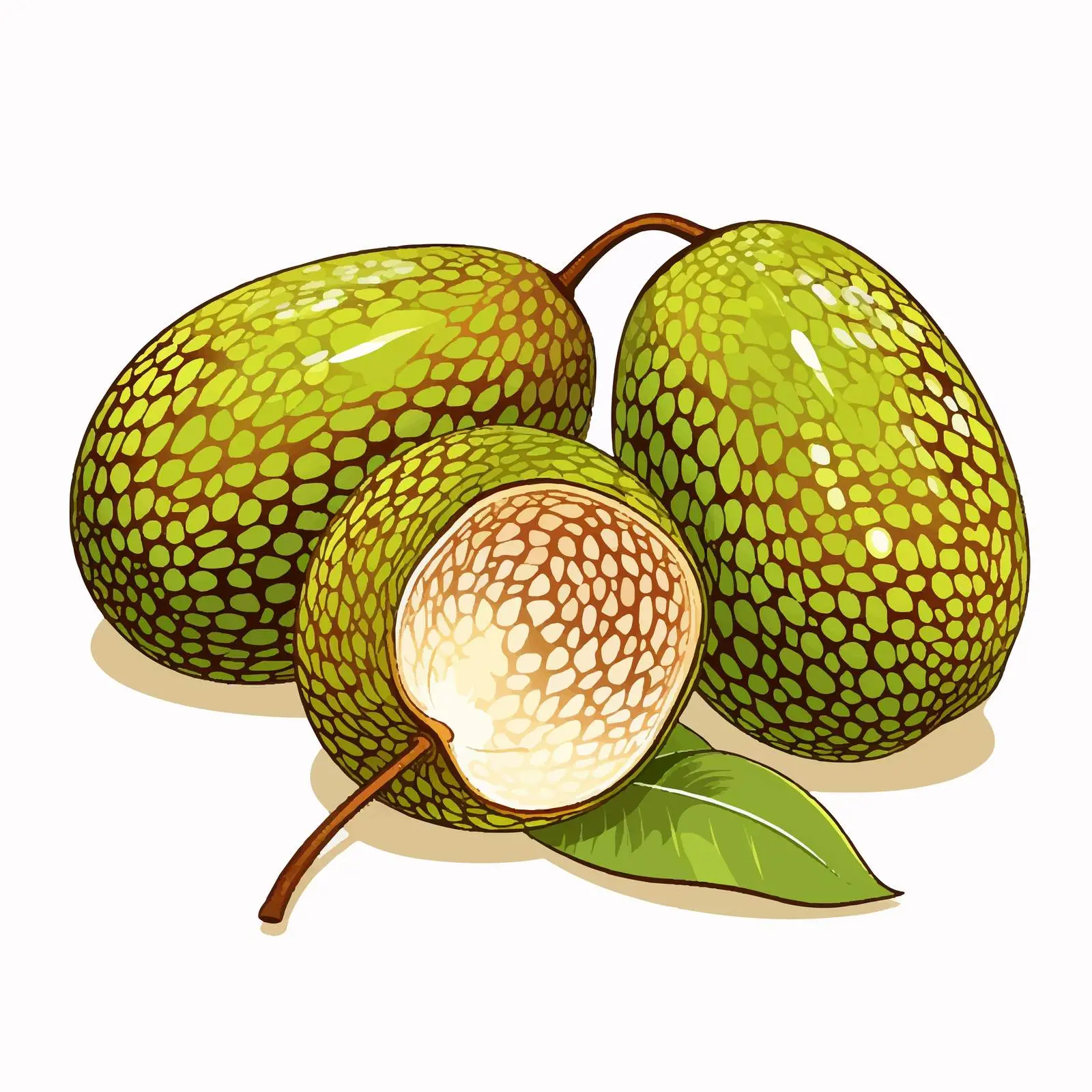 Snake Fruit Line Vector Illustration on White Background — free download from Dotvec