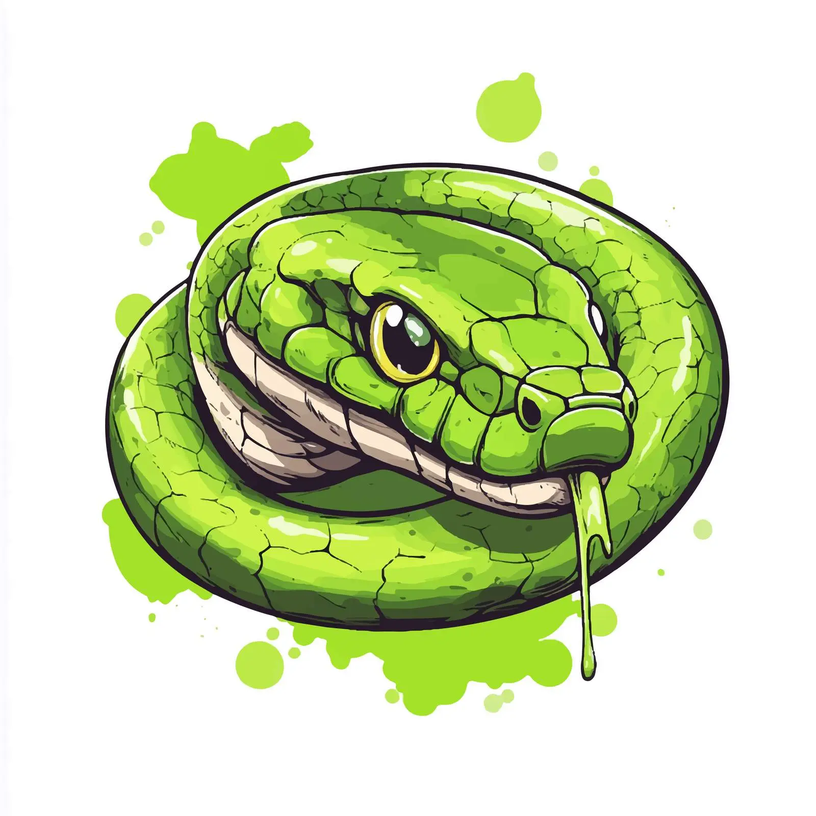 Hand-Drawn Snake Sketch on White Background — free download from Dotvec