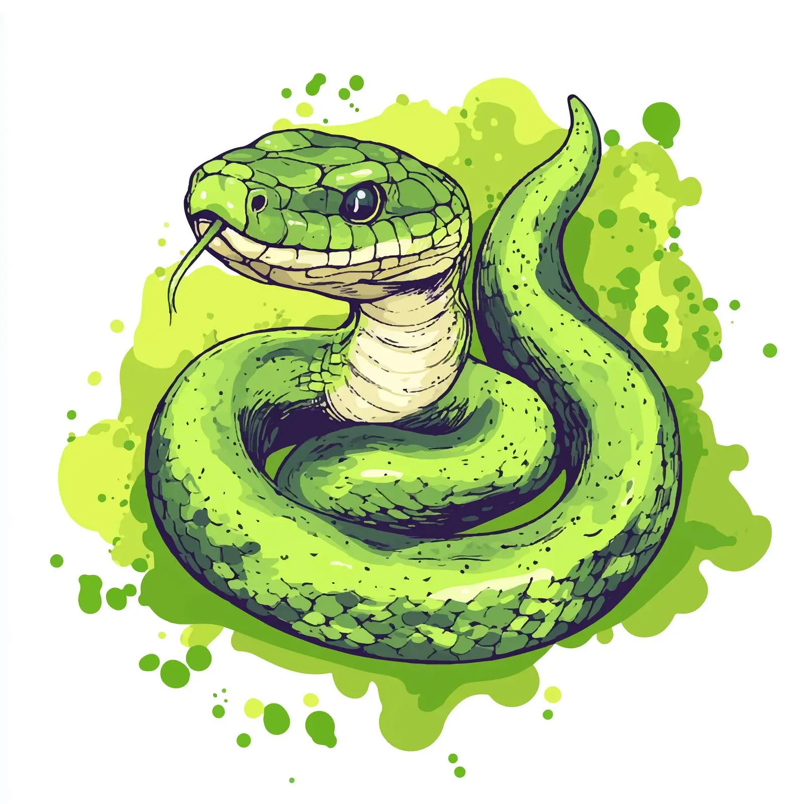 Hand Drawn Snake Sketch on White Background — free download from Dotvec