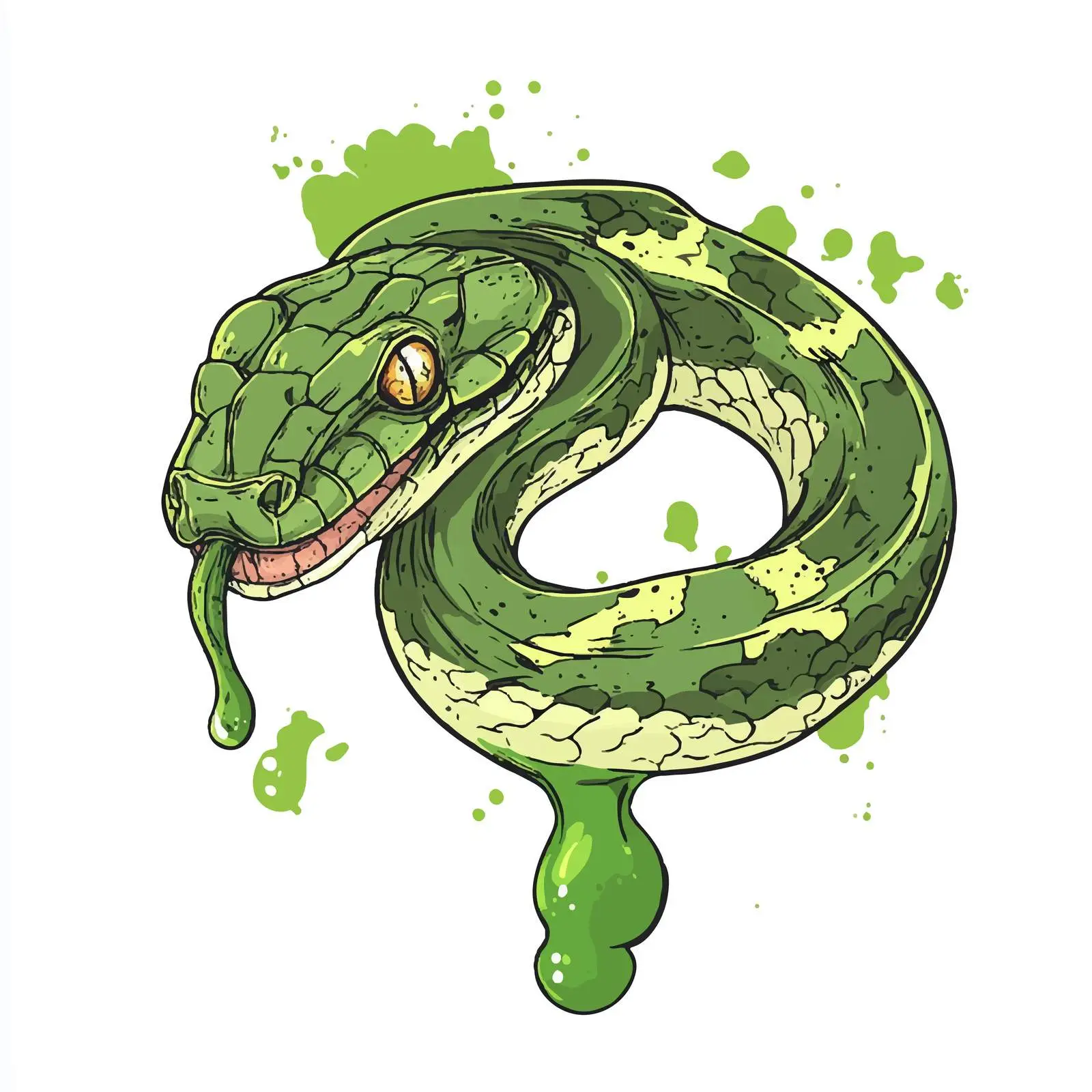 Hand-Drawn Snake Sketch on White Background — free download from Dotvec