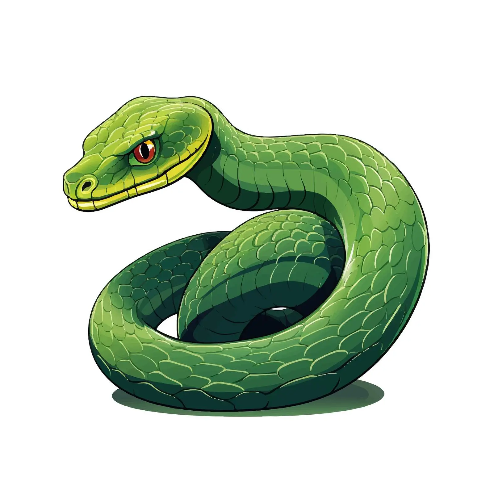 Cartoon Snake Line Vector Illustration — free download from Dotvec