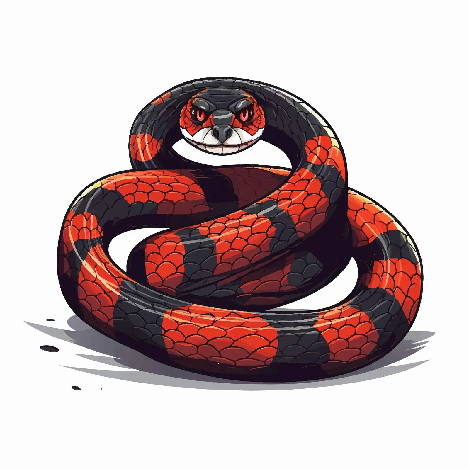 Snake Line Vector Illustration on White Background — free download from Dotvec