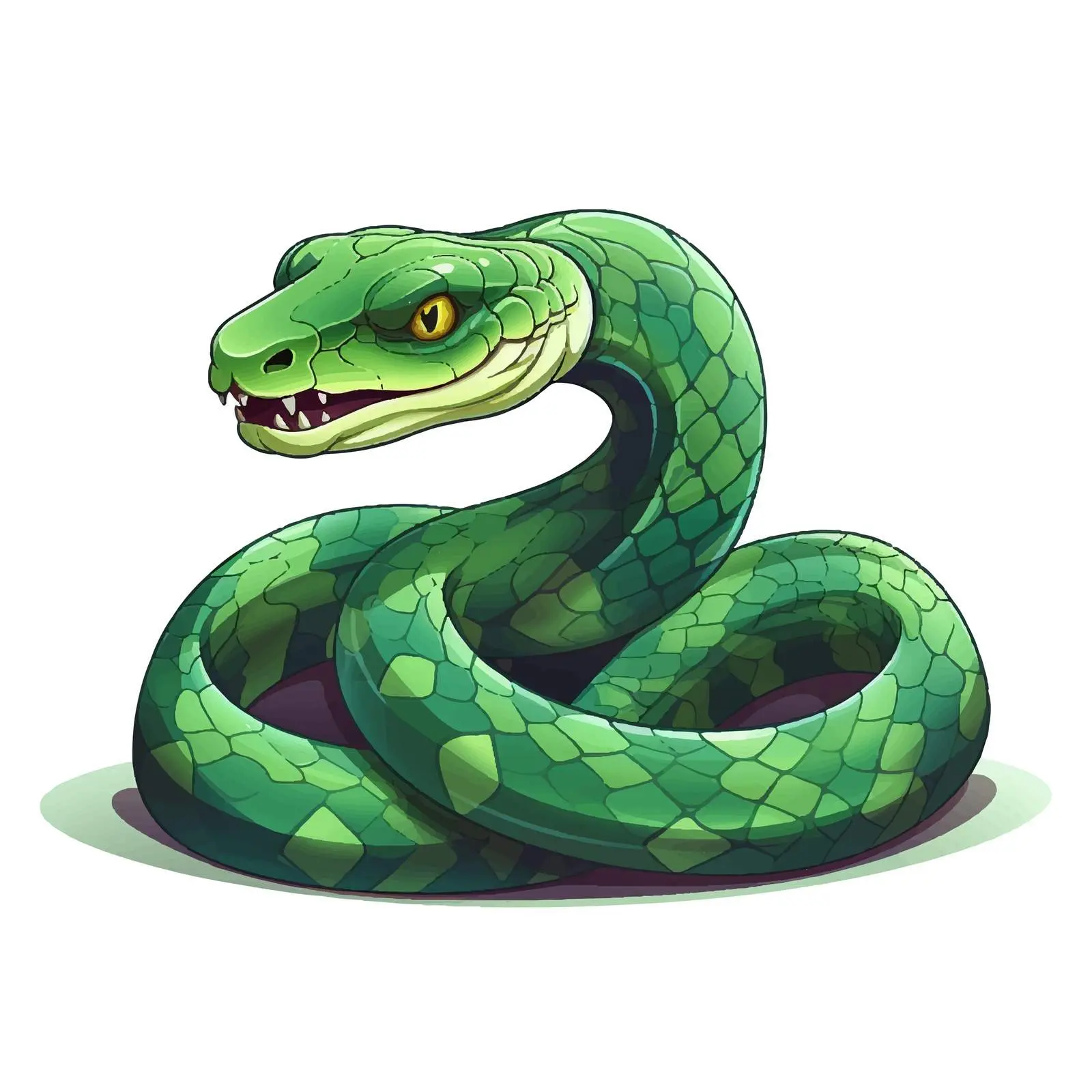 Snake Line Vector Illustration on White Background — free download from Dotvec