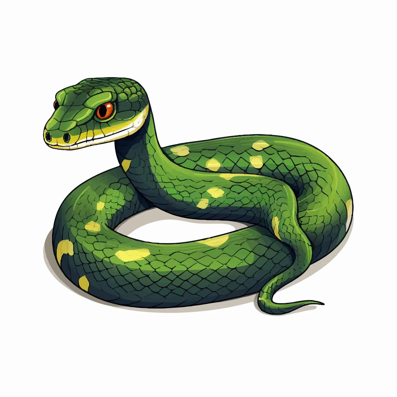 Snake Line Vector Illustration on White Background — free download from Dotvec