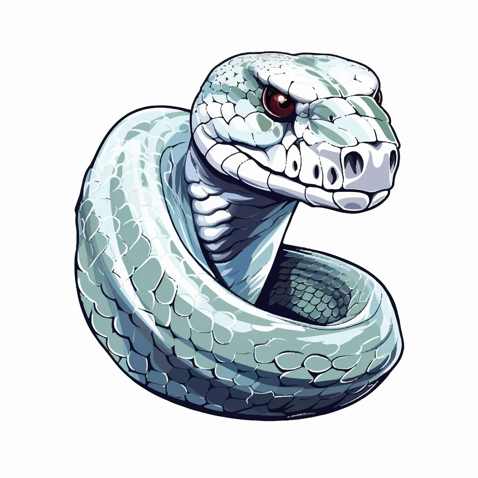 Colorful Cartoon Snake Sketch Outline Portrait — free download from Dotvec
