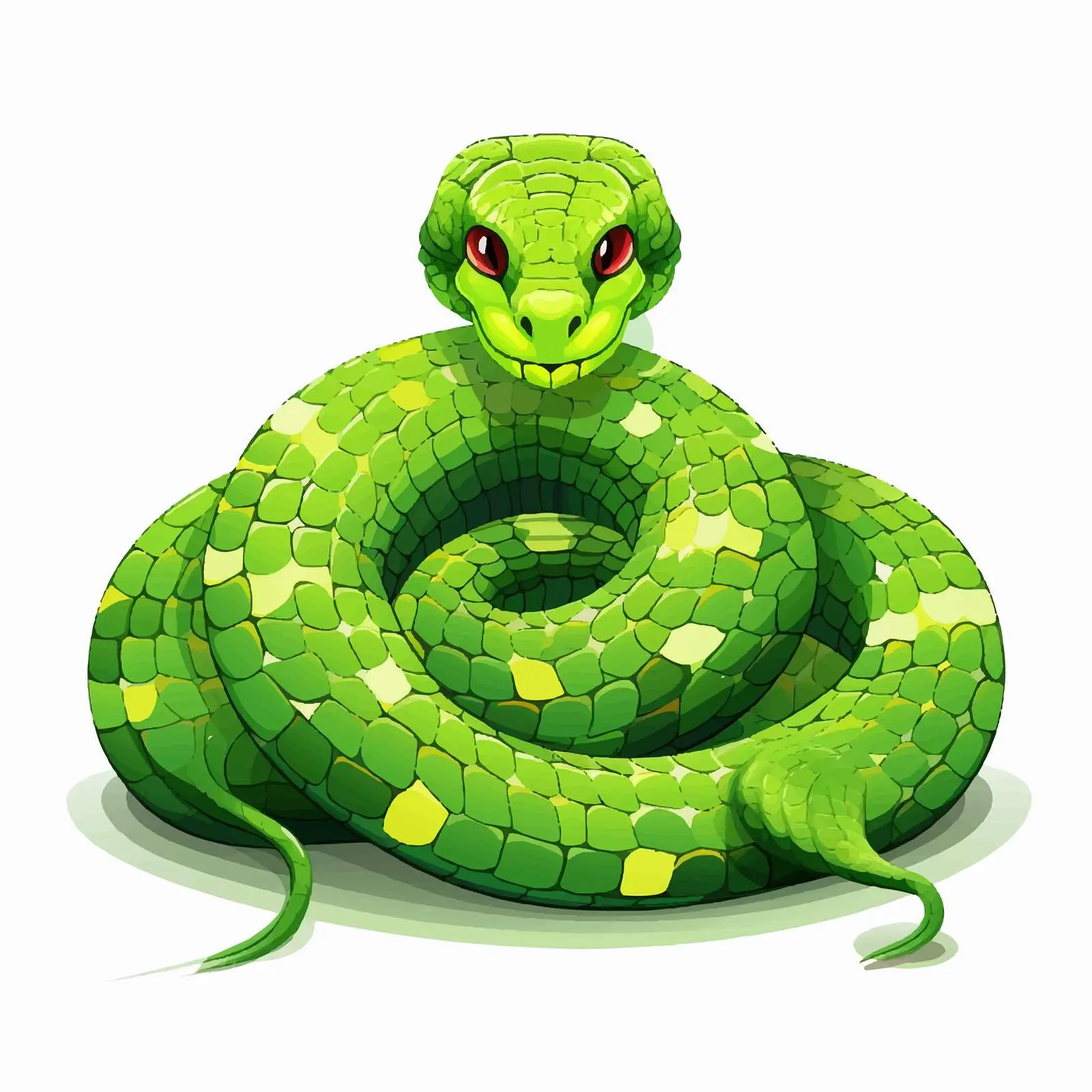 Top View Snake Vector Illustration on White Background — free download from Dotvec