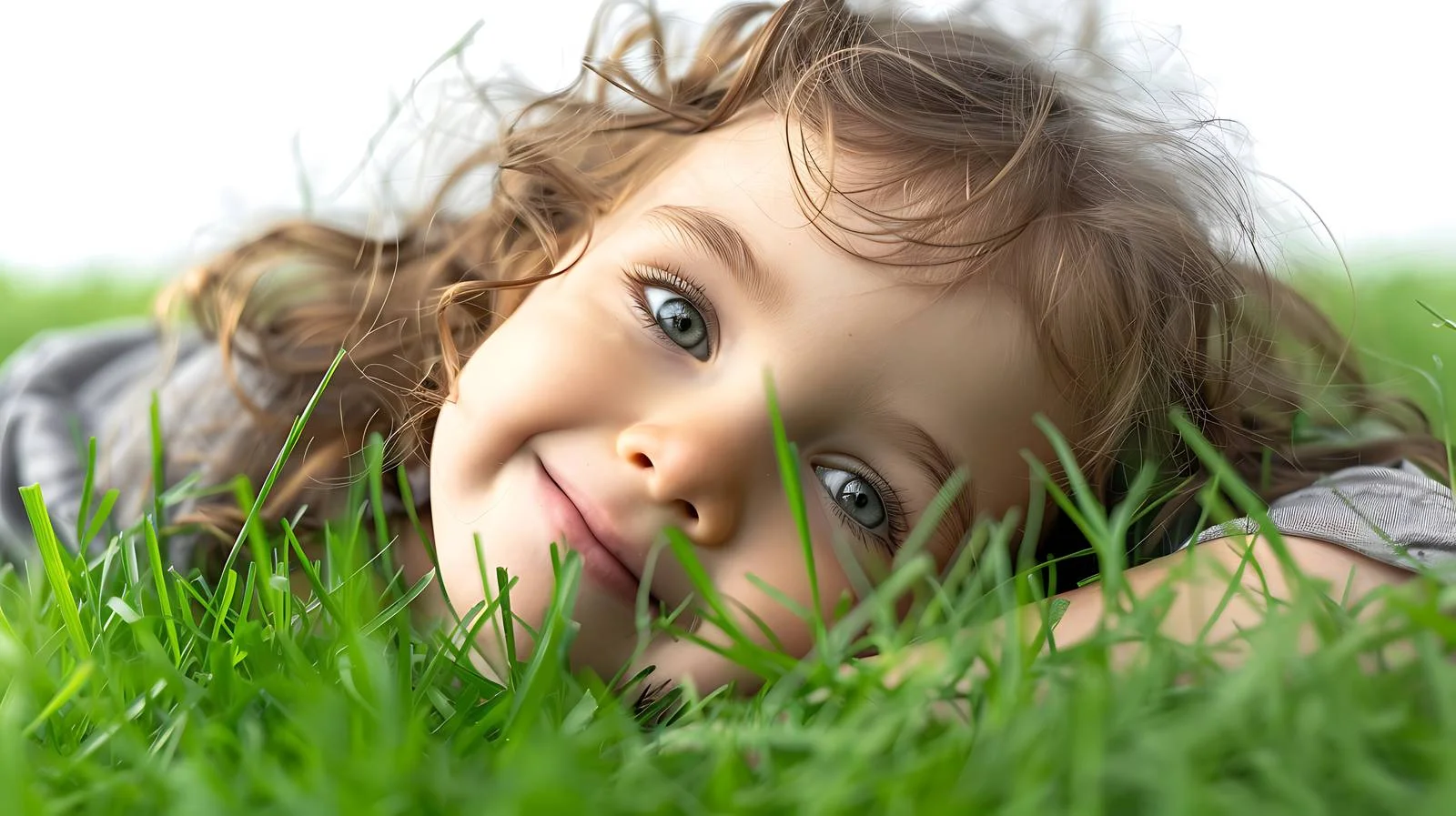 Tranquil Girl on Vibrant Green Bed — free download from Dotvec