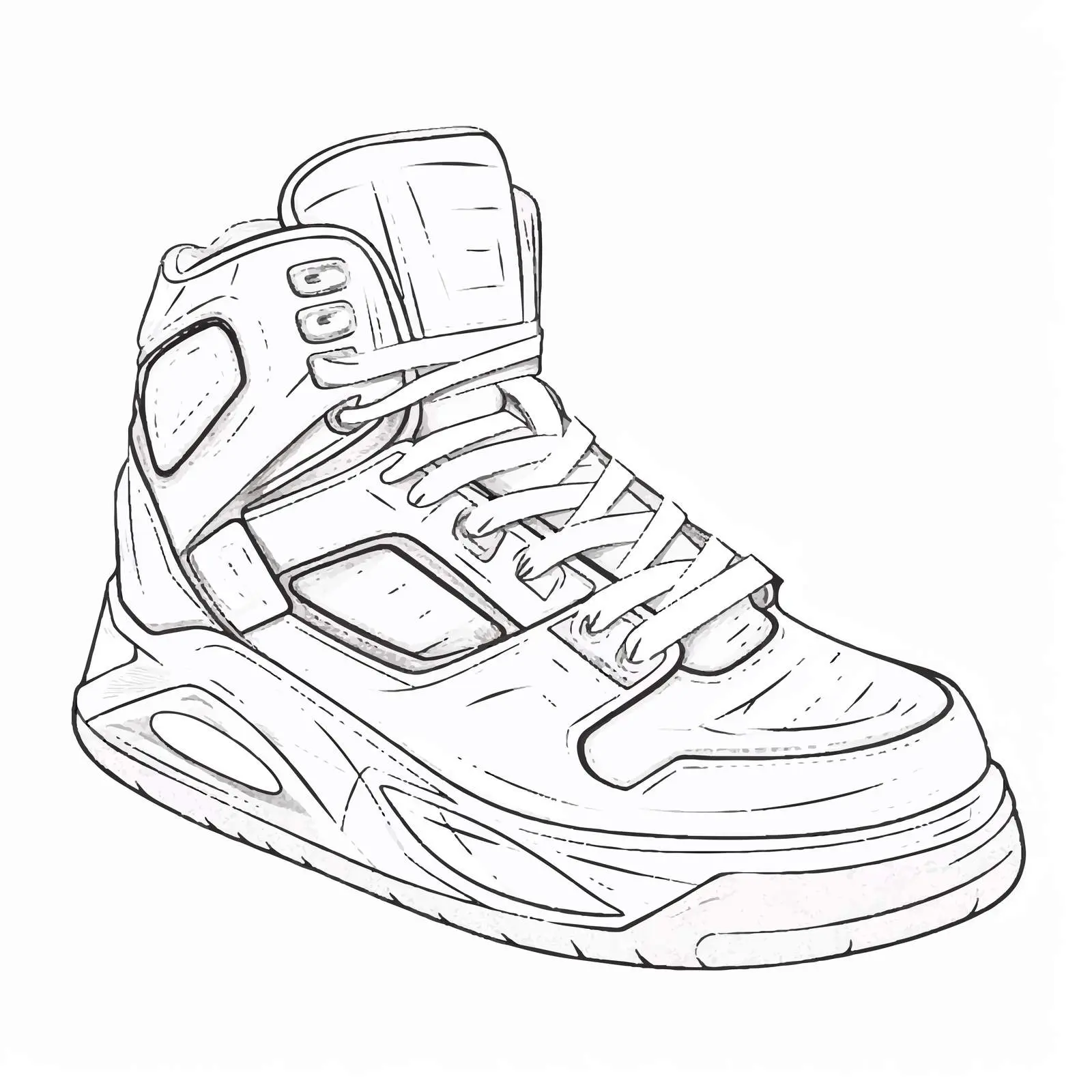 Cartoon Vector Sneaker Sketch Illustration — free download from Dotvec
