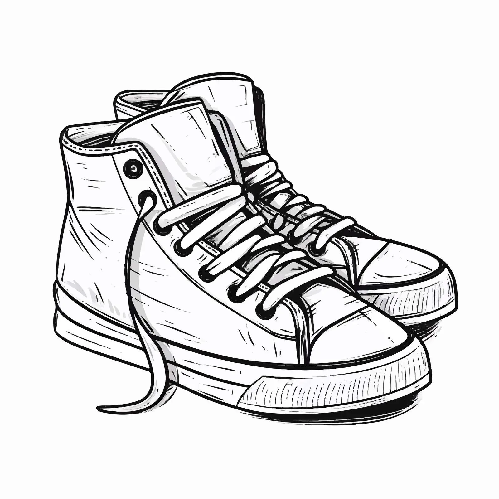 Cartoon Vector Sneaker Sketch Illustration — free download from Dotvec