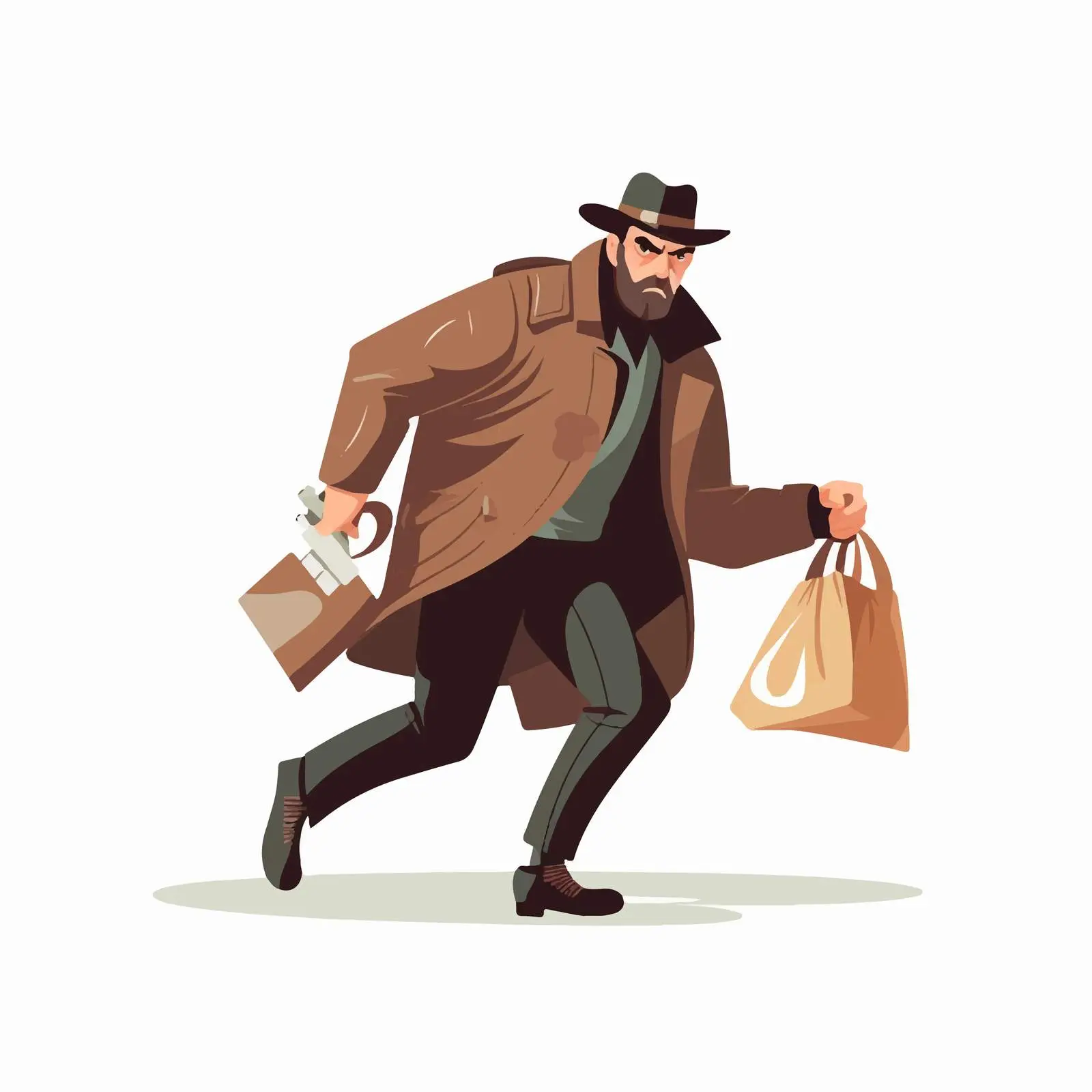 Intruder with Gun in Stealth Mode — free download from Dotvec