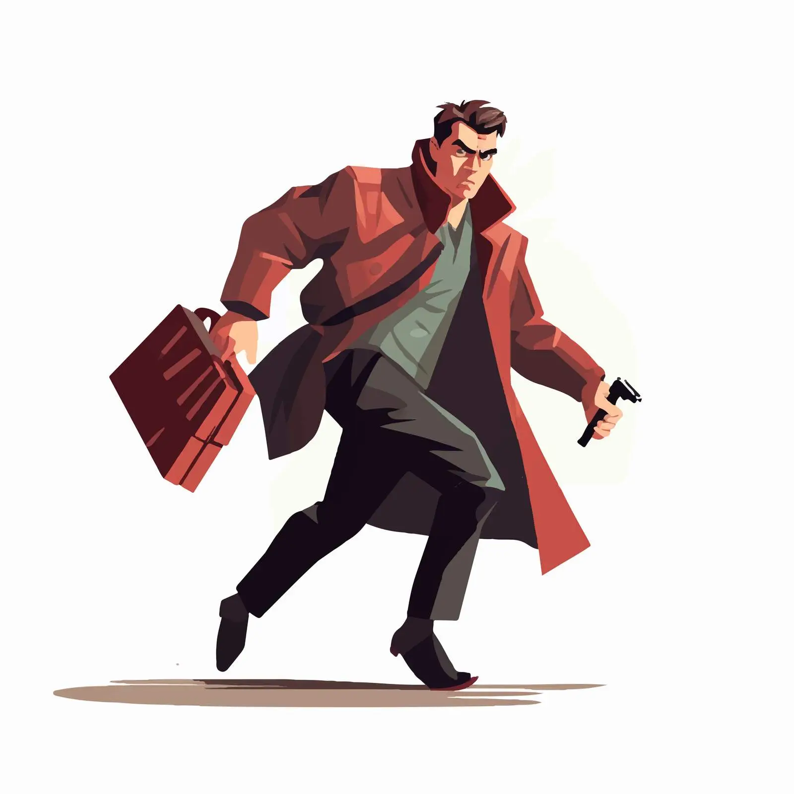 Burglar Holding Gun Vector Illustration — free download from Dotvec