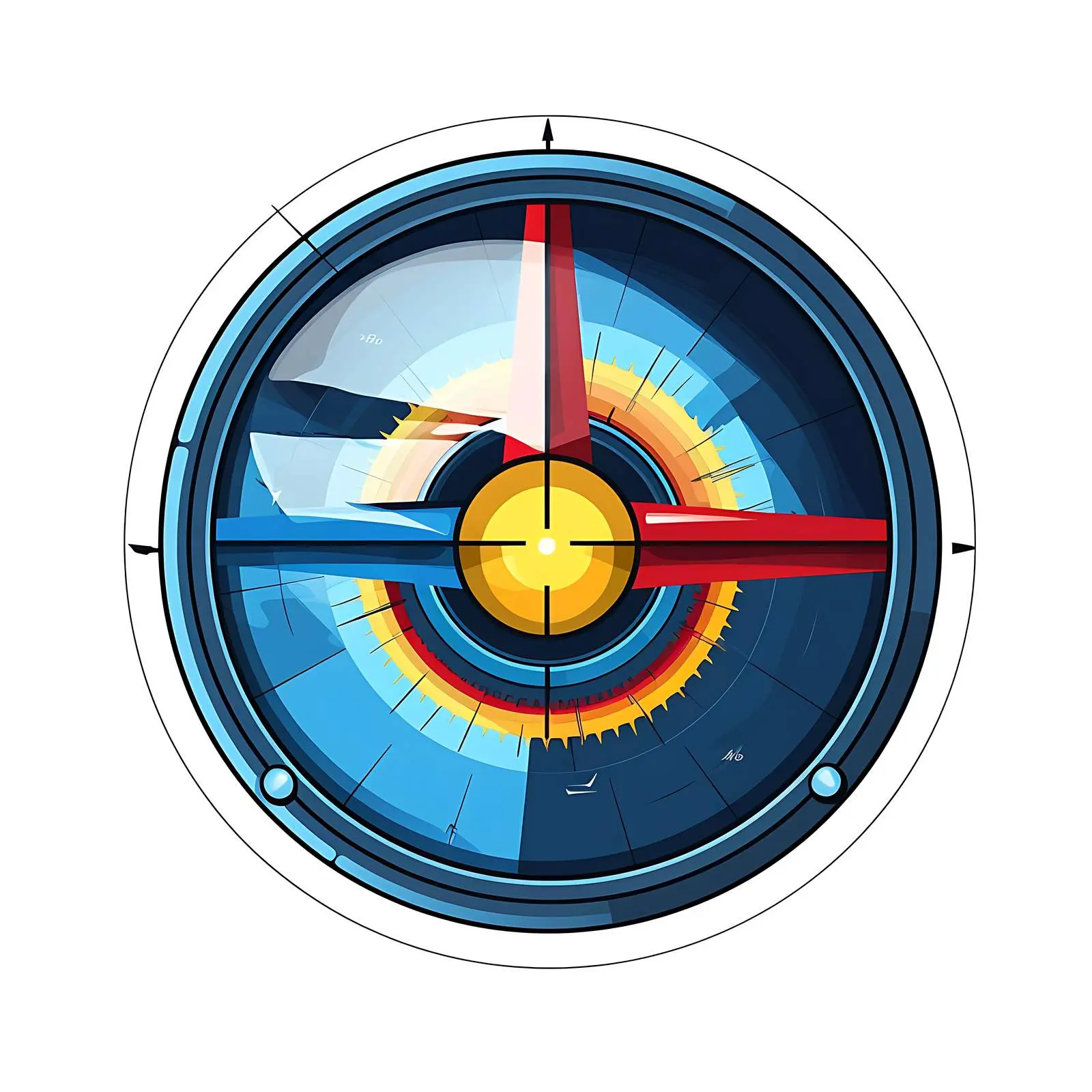 Conceptual Sniper Sight with National Flag Colors – free vector graphics image from Dotvec