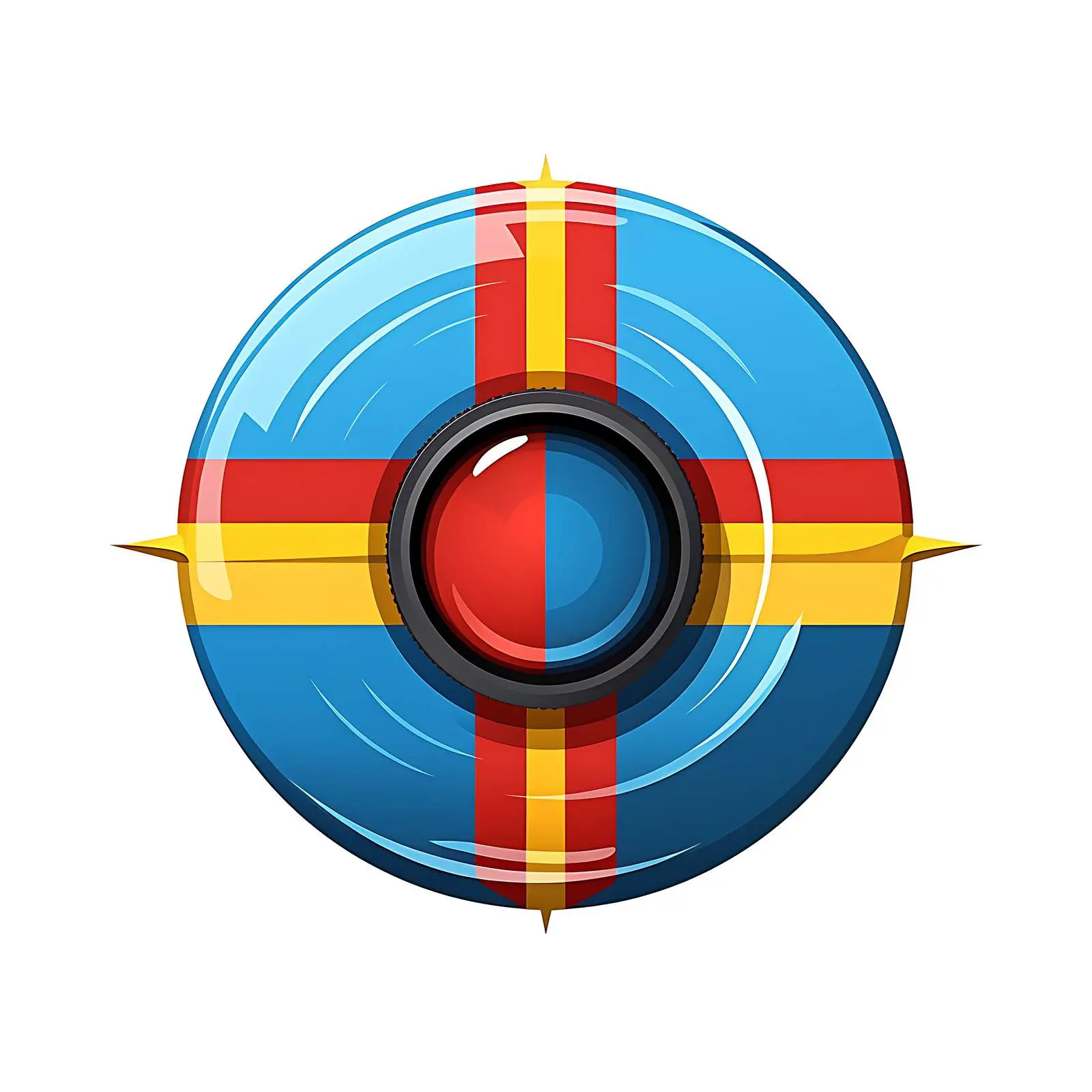 Conceptual Sniper Sight with National Flag Colors – free innovative design image from Dotvec