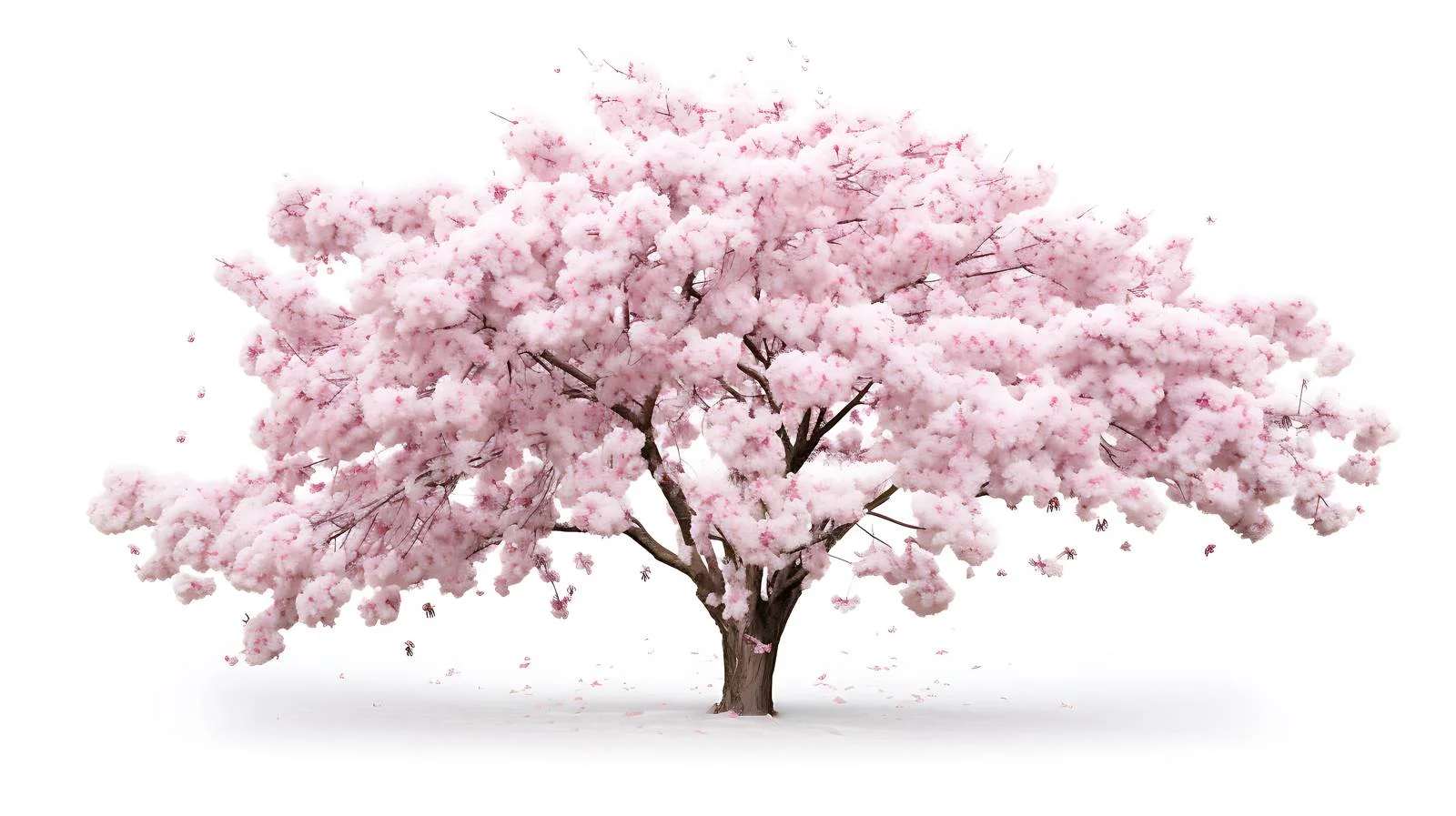 Snowfall on Spring Blossom Tree Isolated — free download from Dotvec