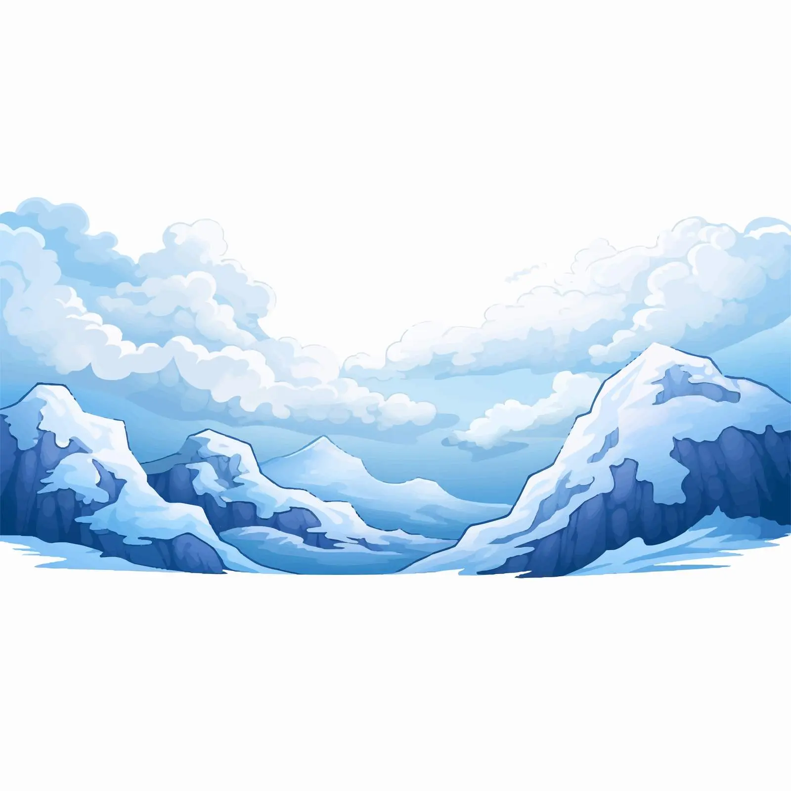 Snow Line Vector Illustration on White Background — free download from Dotvec