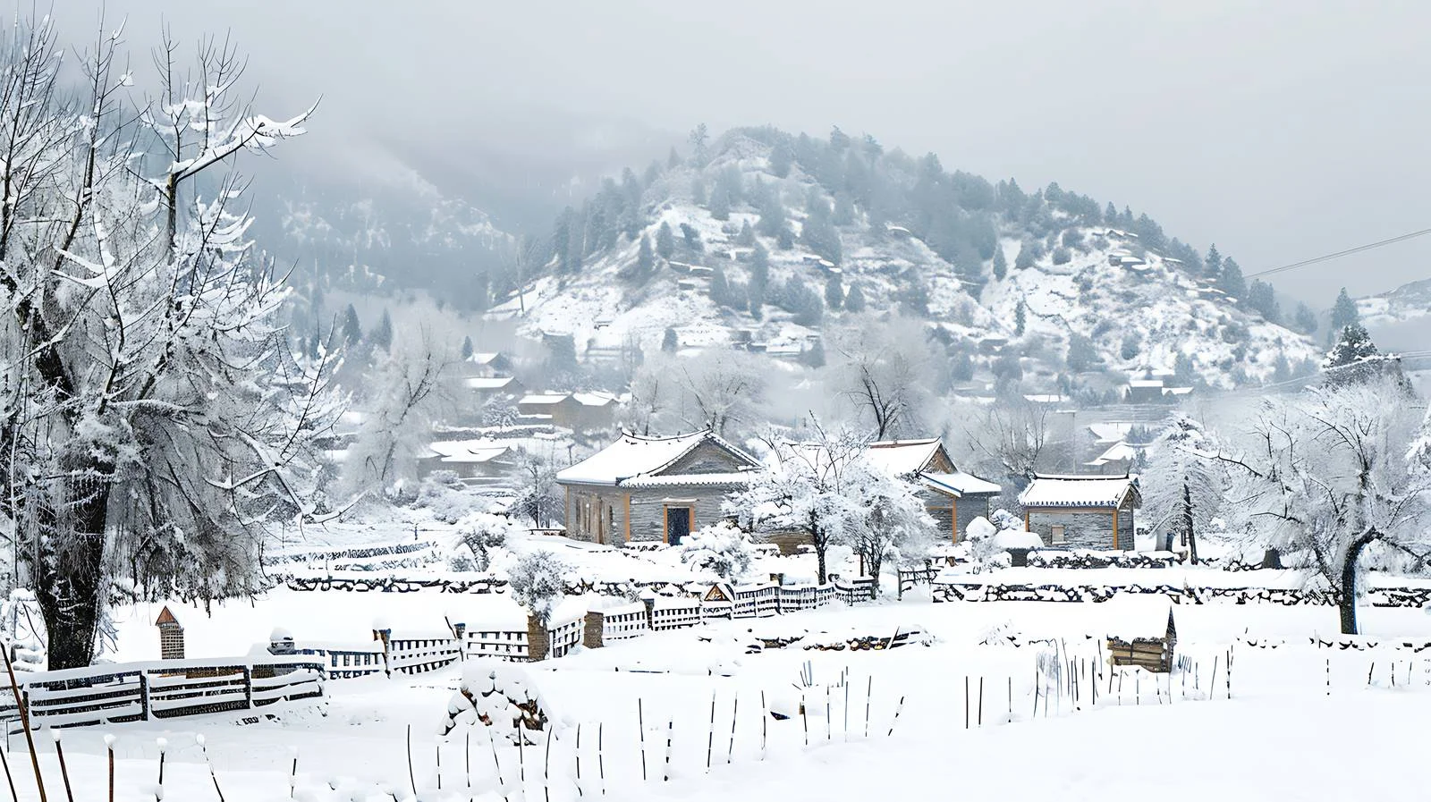 Tranquil Winter Vista of Guanshan Ranch — free download from Dotvec