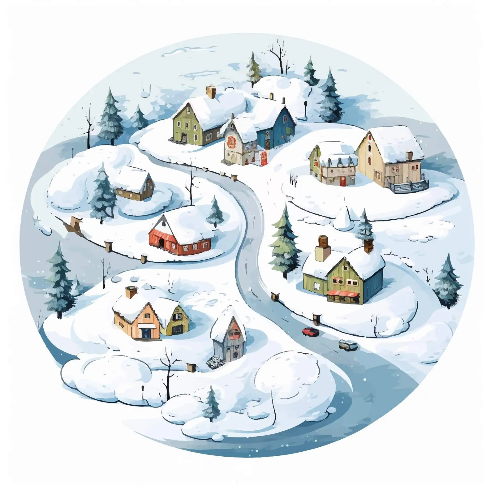 Top View Snow Vector Illustration on White Background — free download from Dotvec