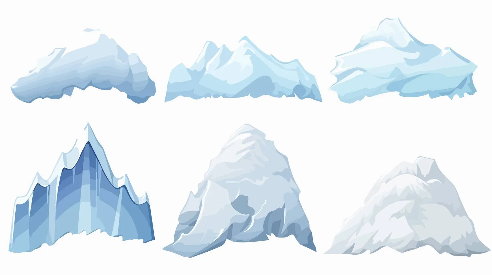 Varied Snow Caps and Drifts Vector Illustration — free download from Dotvec